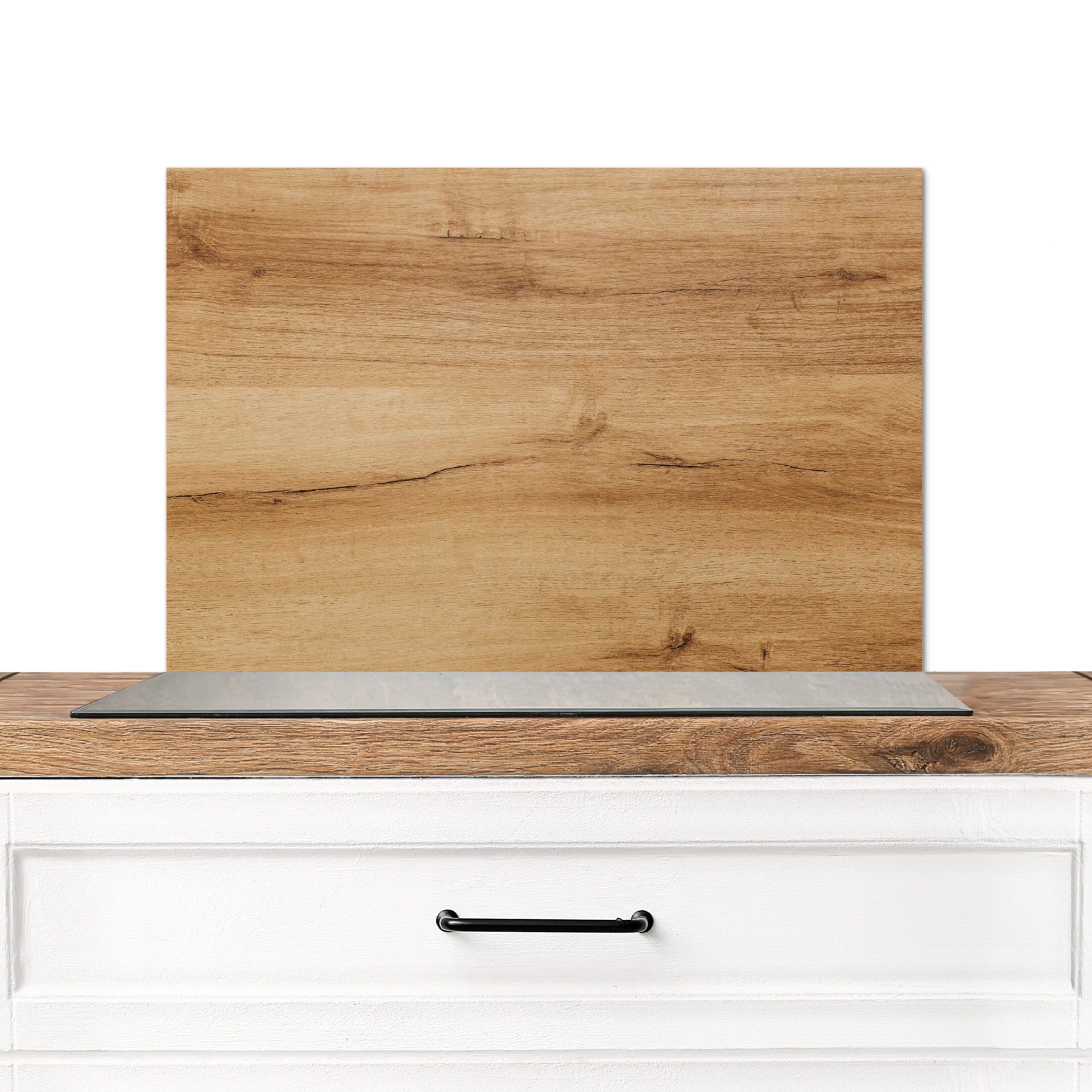 KitchenYeah Küchenrückwand Holzoptik/print - Braun - Holz, (1-tlg), Spritzschutz Küche, Küchendeko, 60x40 cm