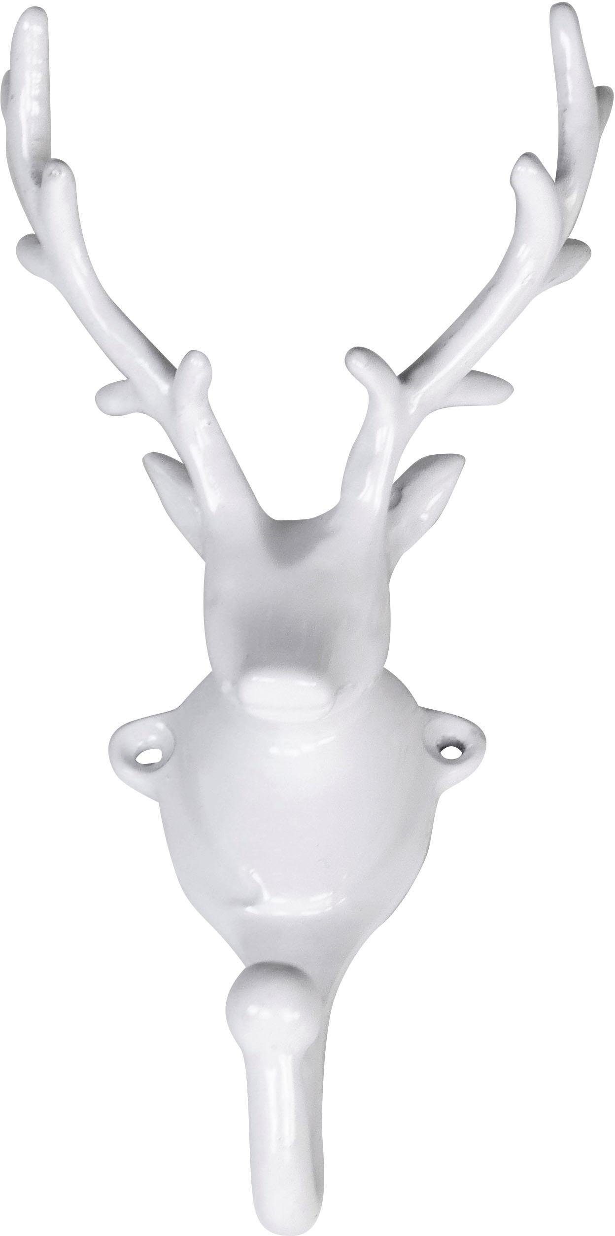 Home affaire Wandhaken Wandgarderobe Kleiderhaken 4er SET Geweih in Kupfer günstig online kaufen