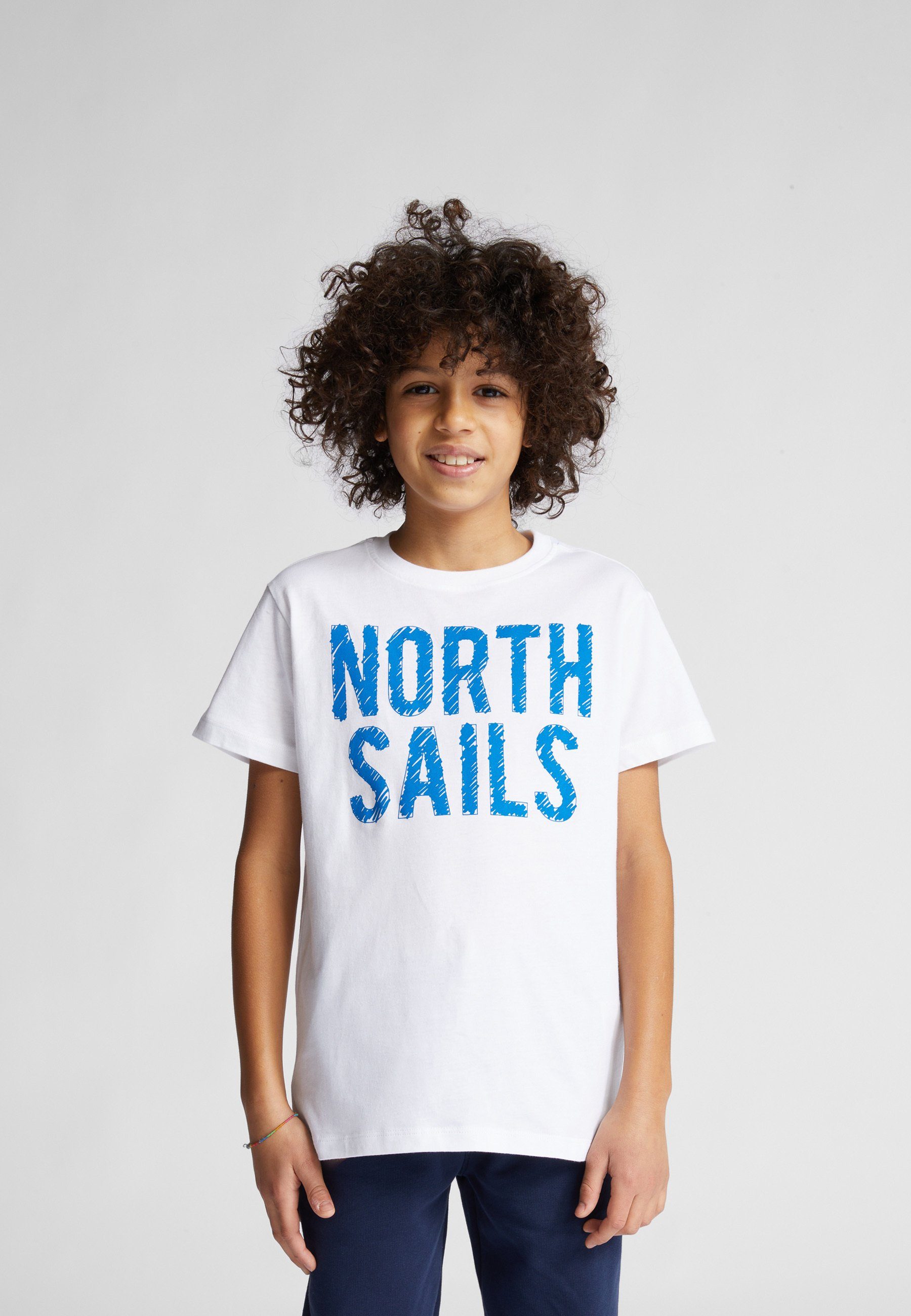 Baumwoll-Jersey-T-Shirt Sails T-Shirt North weiss