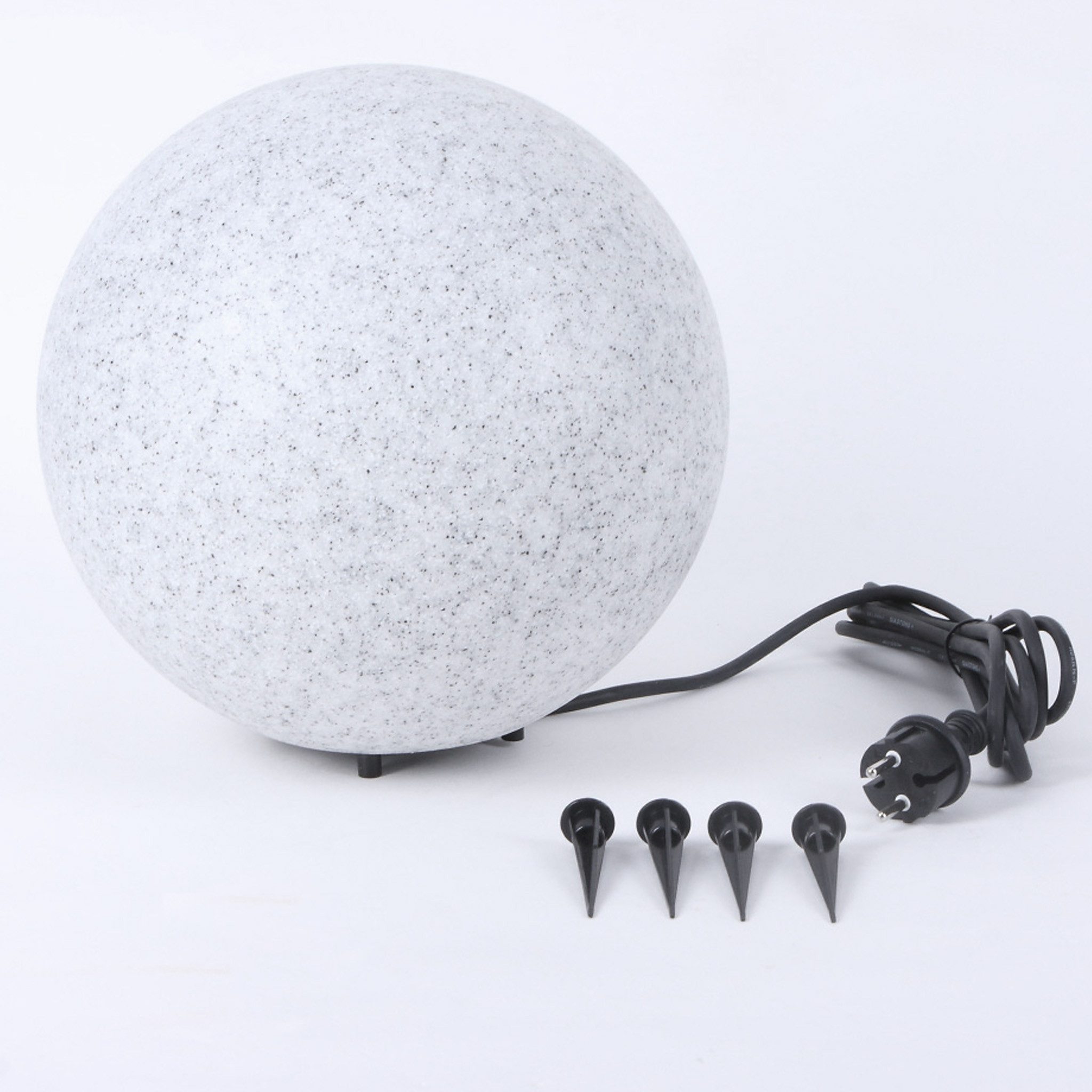 Home4Living Kugelleuchte Kugellampe Gartenlampe Stein Granit-Optik 3er Set 40-40-40cm, ohne Leuchtmittel, Dekorativ