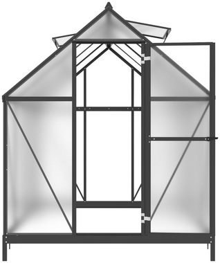 KONIFERA Gewächshaus, BxTxH: 182 x 243 x 208 cm, 4 mm Wandstärke, Set, mit Fundamentrahmen