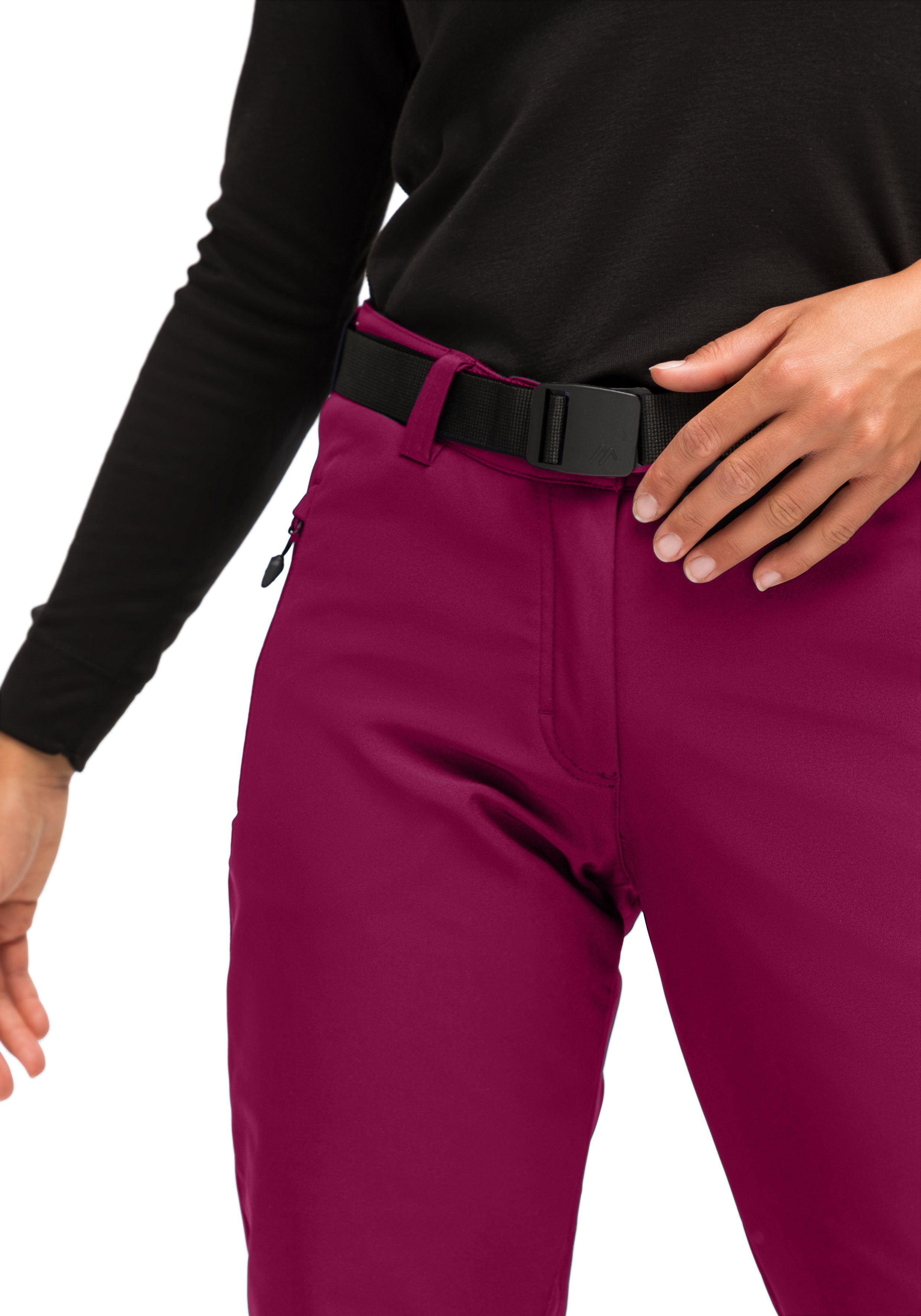 W und Tech elastisch winddicht Sports Warme Funktionshose magenta Pants Maier Softshellhose,
