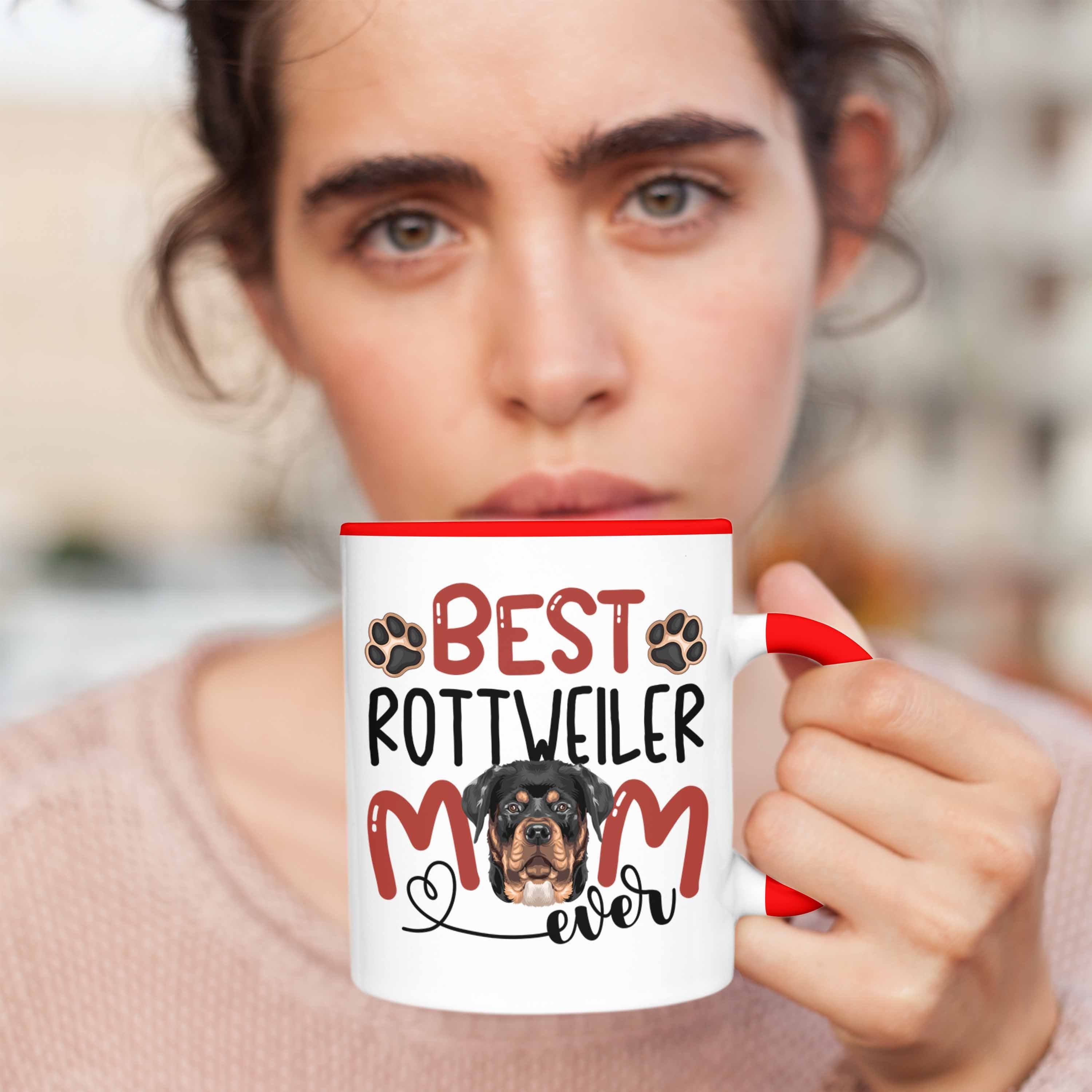 Trendation Tasse Rottweiler Geschenkidee Lustiger Mom Geschenk Besitzerin Tasse Spruch