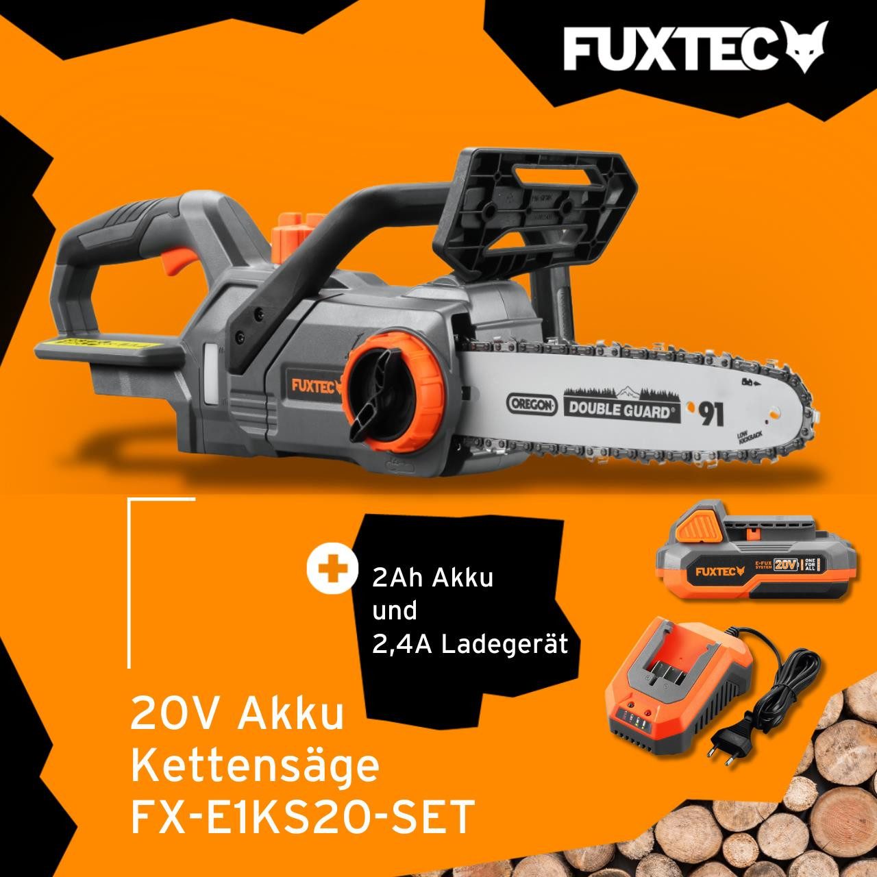 FUXTEC Akku-Kettensäge FX-E1KS20SET2 günstig online kaufen