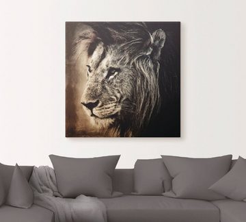 Artland Leinwandbild Löwe II, Wildtiere (1 St), auf Keilrahmen gespannt