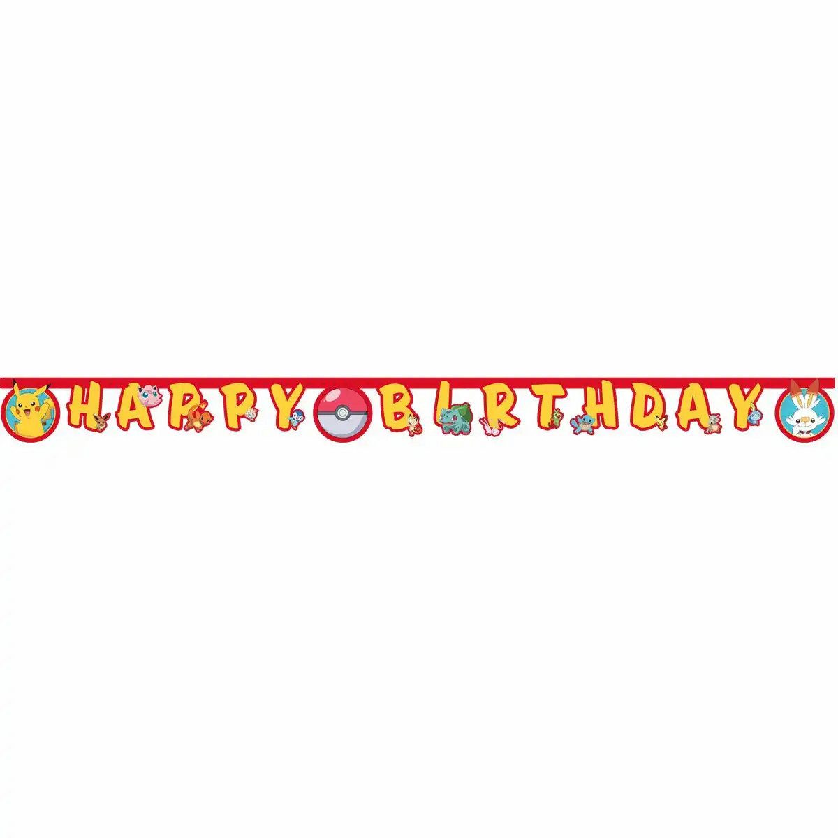 Procos Girlande Pokémon Happy Birthday Banner – Geburtstagsparty Deko