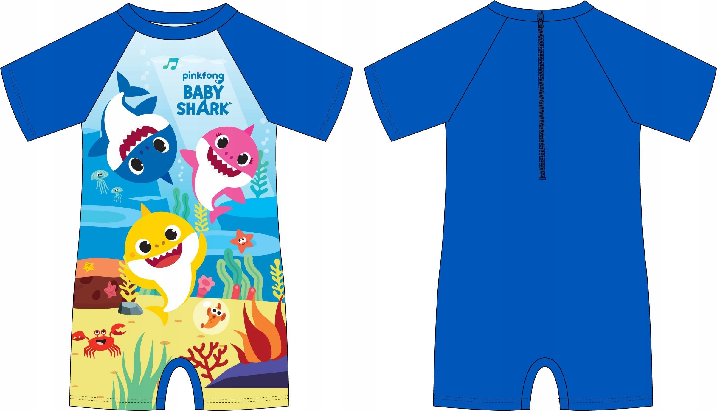 Festivalartikel Badeanzug Baby Shark UV50 Schwimmanzug für Jungen