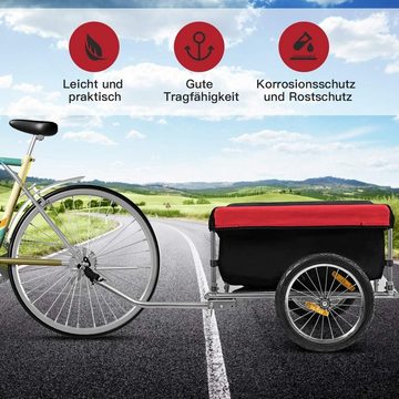 KOMFOTTEU Fahrradlastenanhänger Transportanhänger, bis zu 40 kg Belastbar