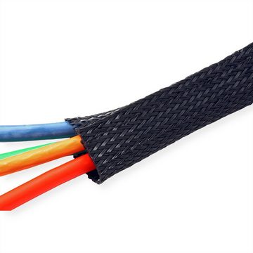 ROLINE Kabelführung PVC Gewebeschlauch für Kabelbündelung, mit Klettband