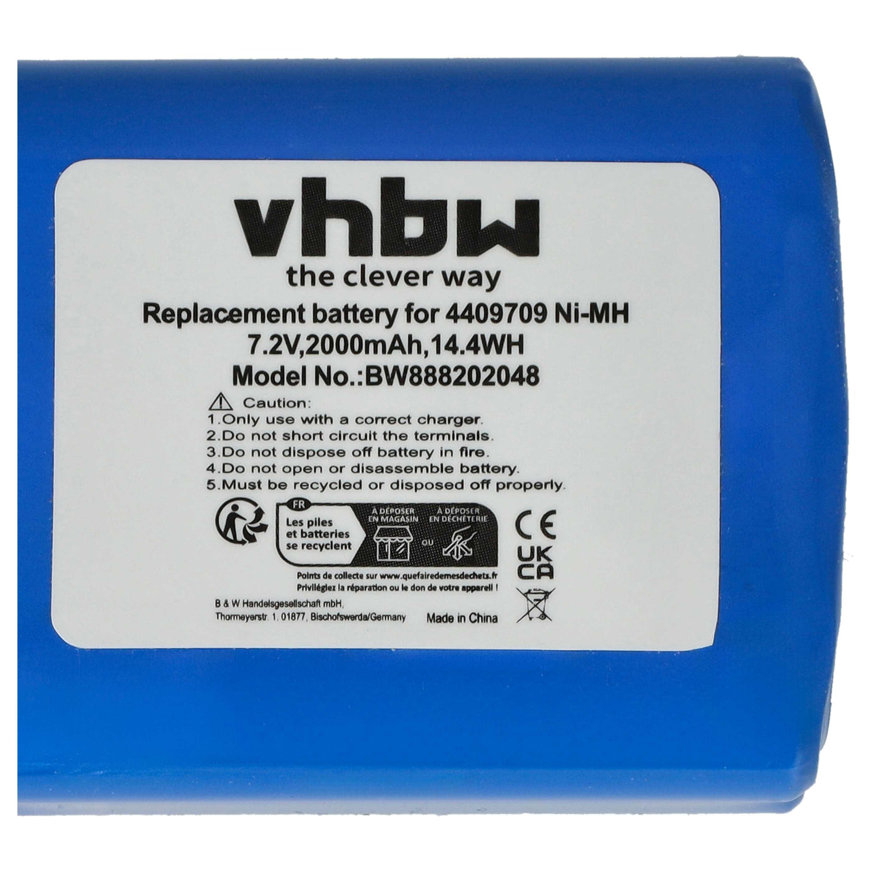 vhbw passend für iRobot Braava 300, 380, 390, 2000, 381, 380T, 390T Saugrob Staubsauger-Akku Akku NiMH 2000 mAh (7,2 V, 1 St), Leistungsfähiger Austausch-Akku f – Bild 5 von 5