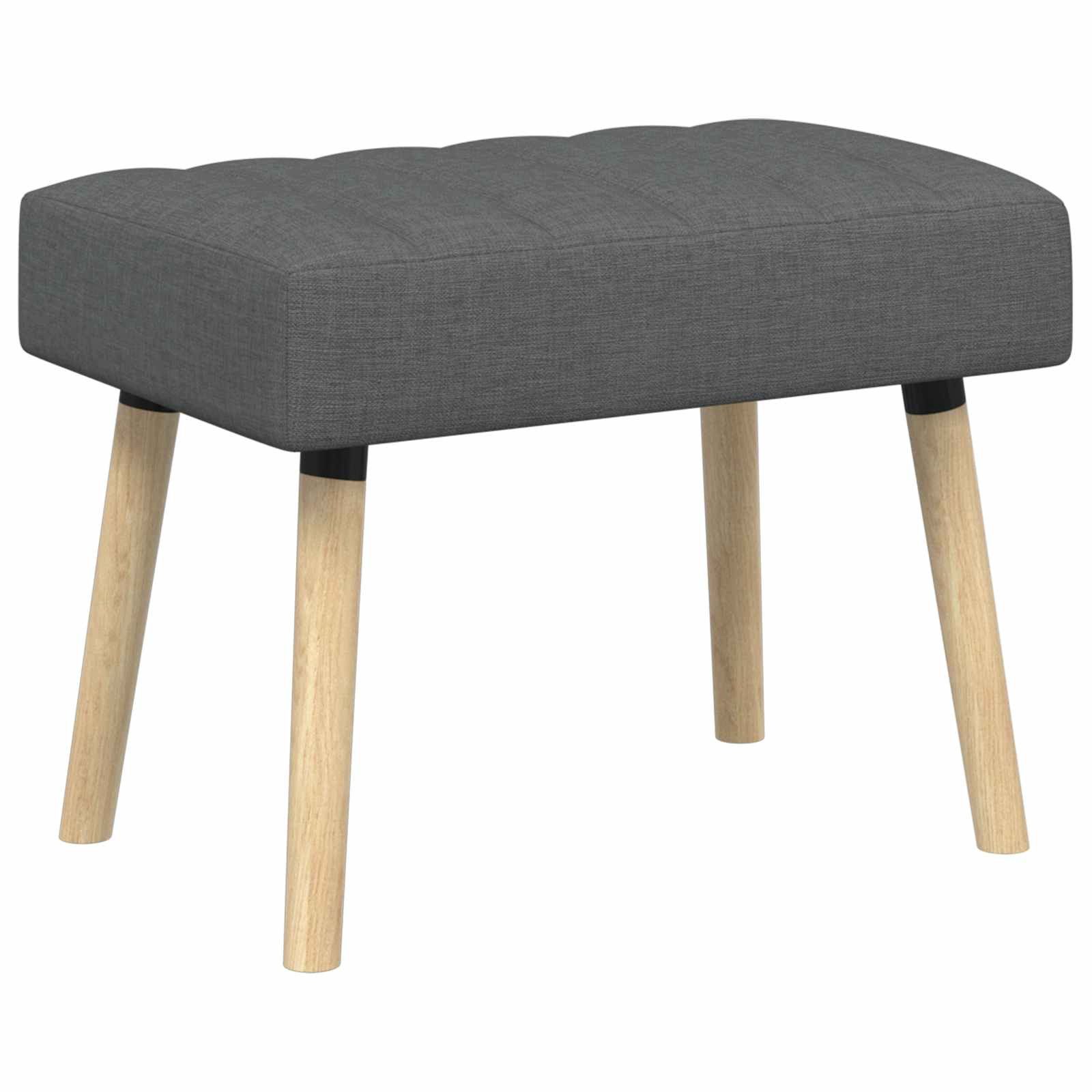 vidaXL Sitzbank Kanalgepolsterte Bank Dunkelgrau 60 x 40 x 45 cm Stoff (1-St)