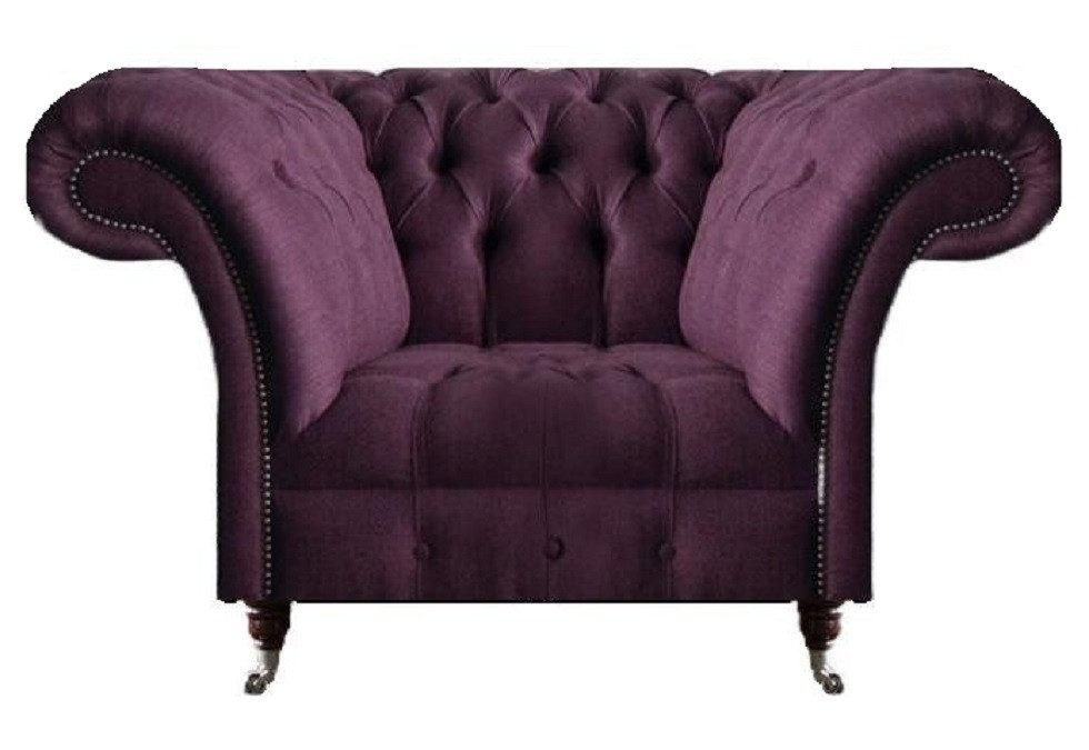 Xlmoebel Chesterfield-Sessel Eleganter Designer-Einzelsitzersessel in Violett für das Wohnzimmer (Sessel), Hergestellt in Europa