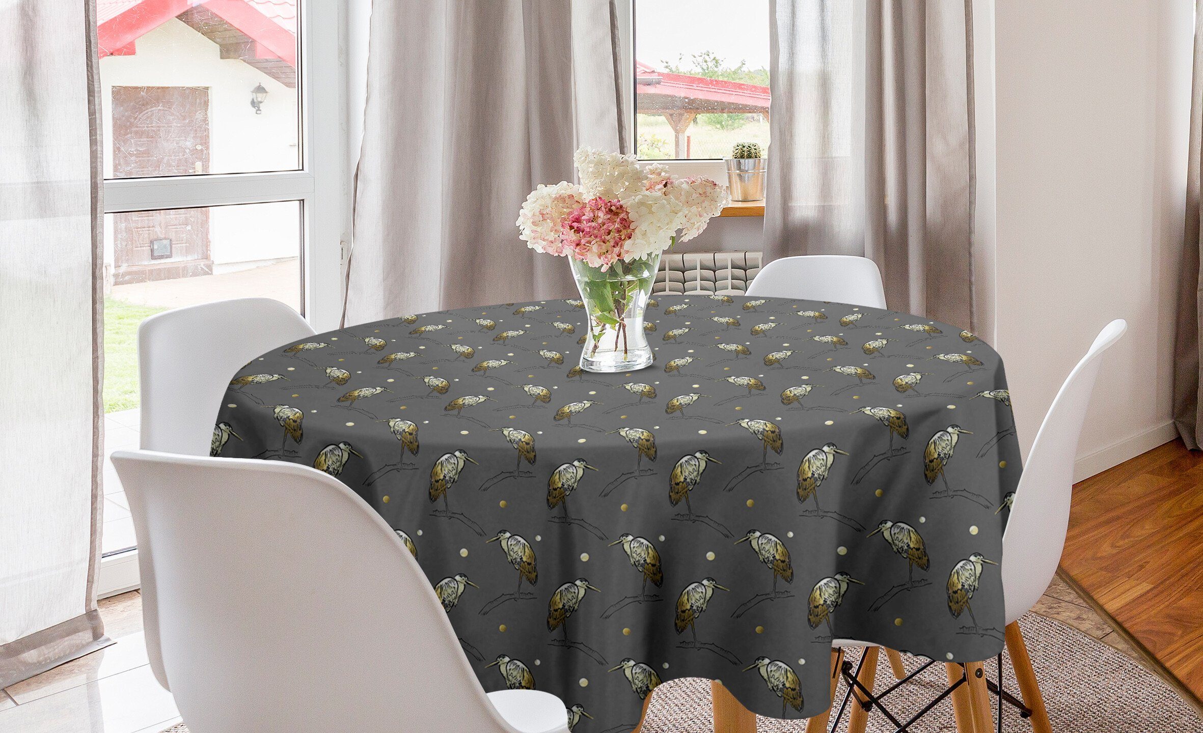 mit Kreis Abakuhaus Küche Herons Tischdecke Dekoration, Punkten Esszimmer Abdeckung Tischdecke für Reiher
