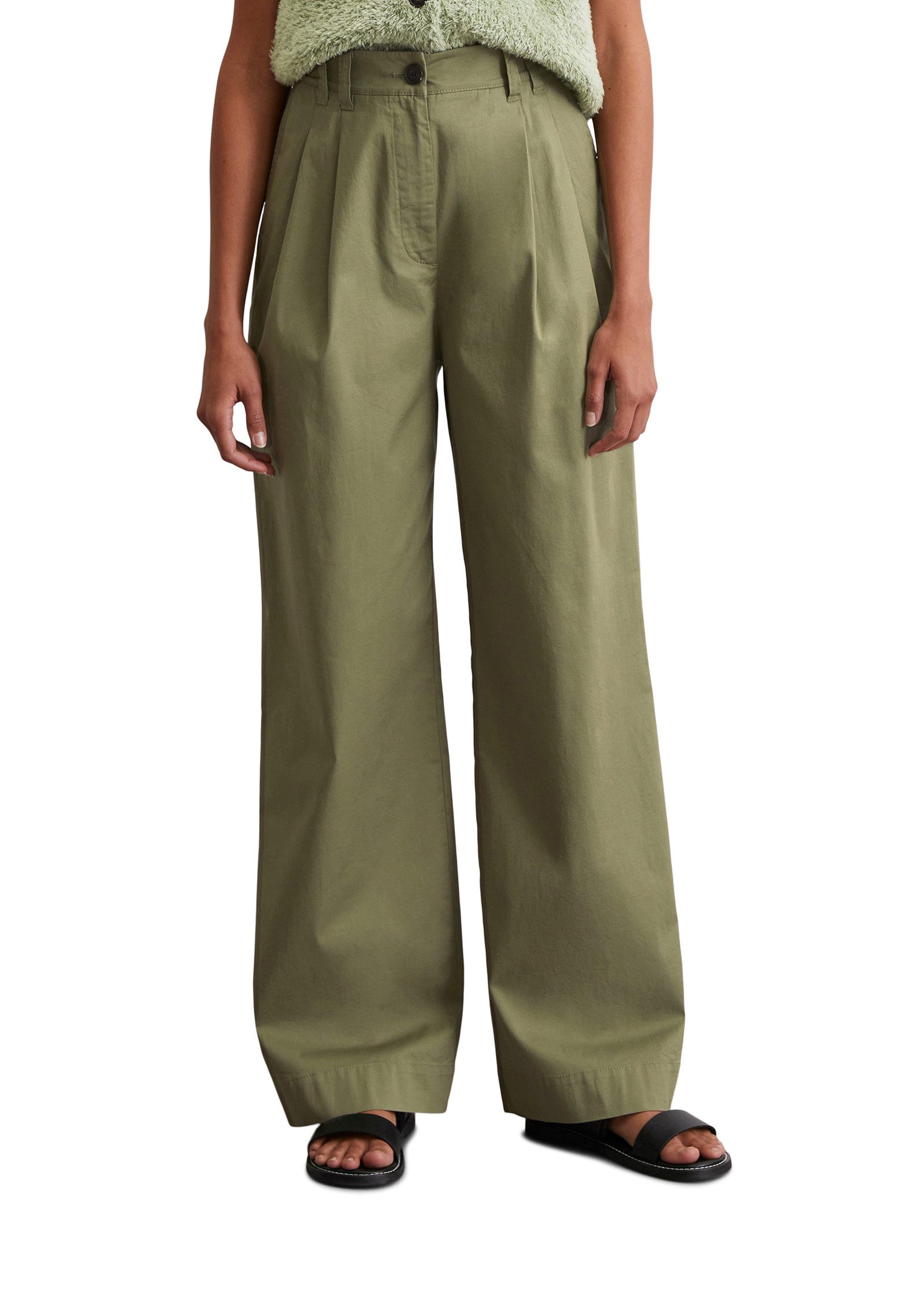 Marc O'Polo Bundfaltenhose weit, aus Twill, Allrounder günstig online kaufen