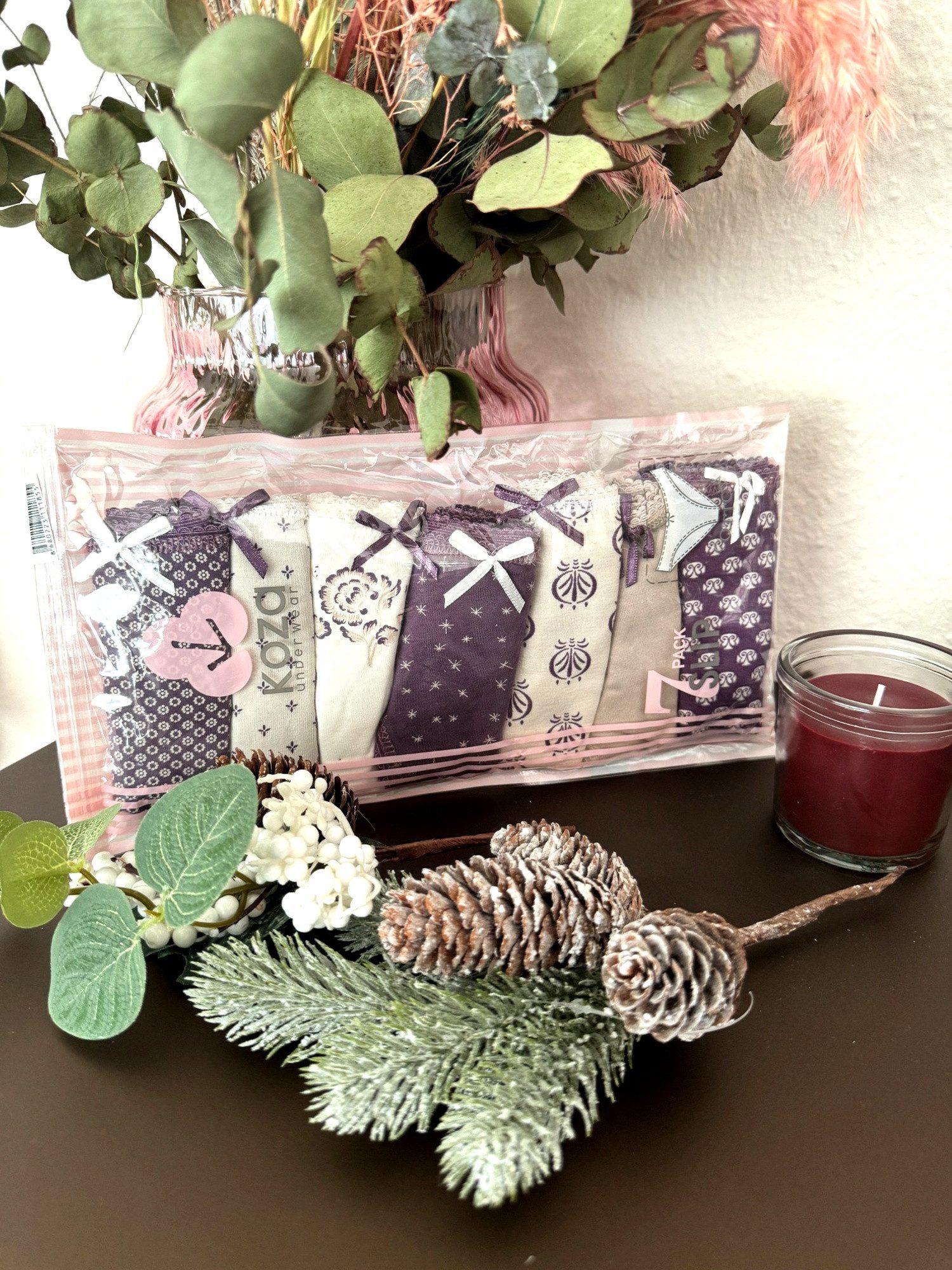 Slip Damen Slip 7er Pack – Gemustert, Baumwolle, Mit Schleifchen günstig online kaufen