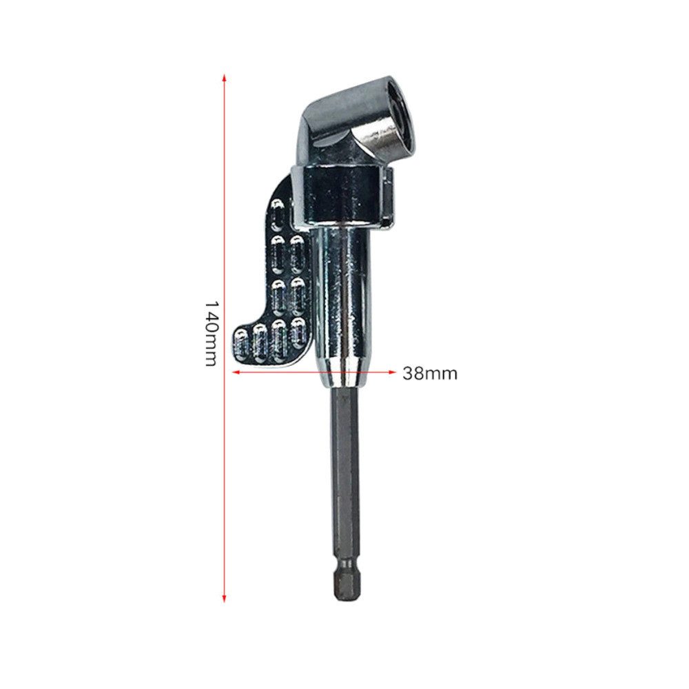 Trade-Shop Winkelgelenk Winkelgetriebe Winkelaufsatz für viele Akkuschrauber Winkelschrauber, Sechskantaufnahme (6,35mm Schaft HEX 1/4) und 105° Winkel
