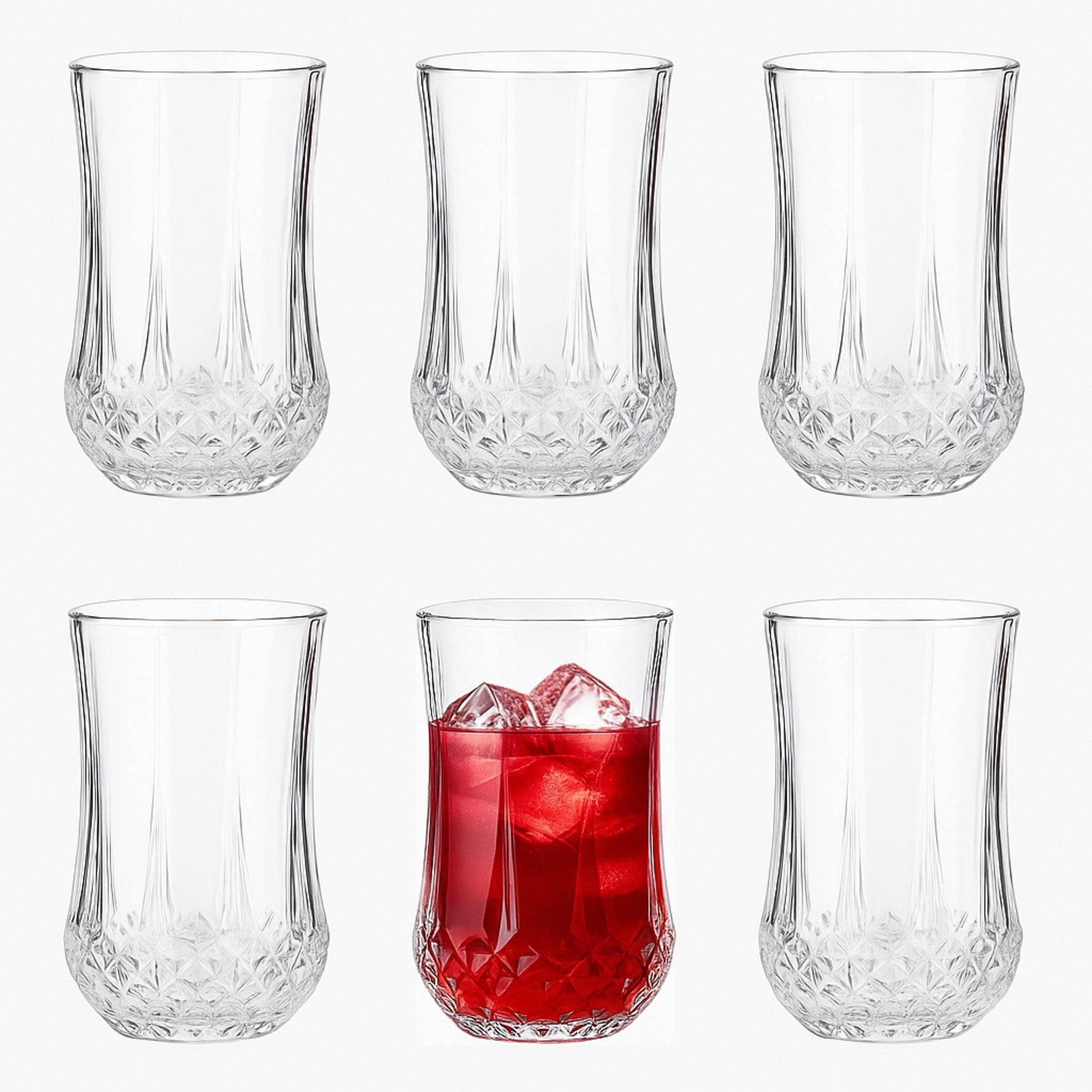 MelyshaHome Cocktailglas Verschiedene Trinkgläser Sets für Saft Cocktail Longdrink Wasser uvm., dickwandig & langlebig - Spülmaschinen & Microwellen geeignet
