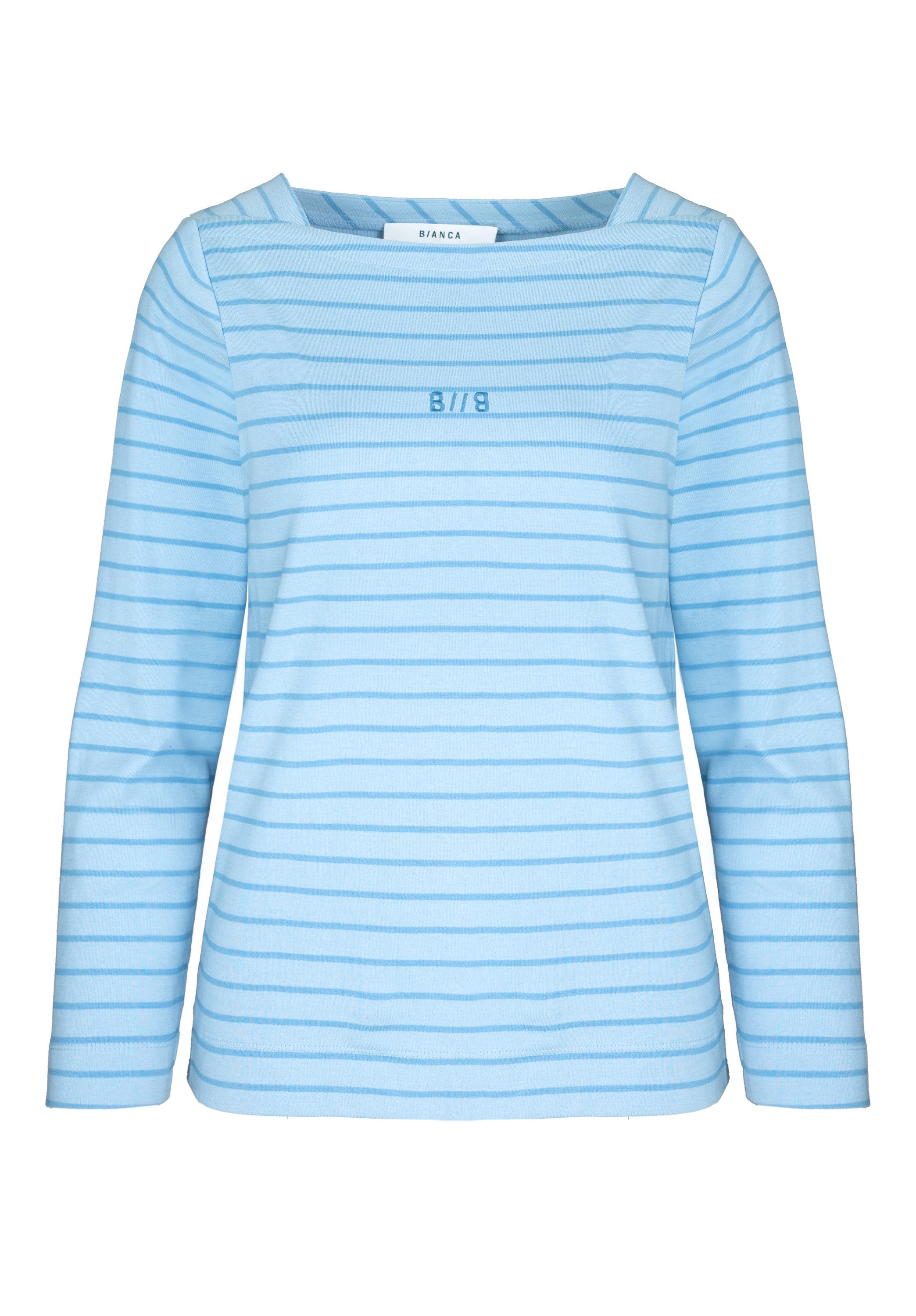 bianca Langarmshirt LOTTA mit tonigem Ringelmuster in Trendfarbe