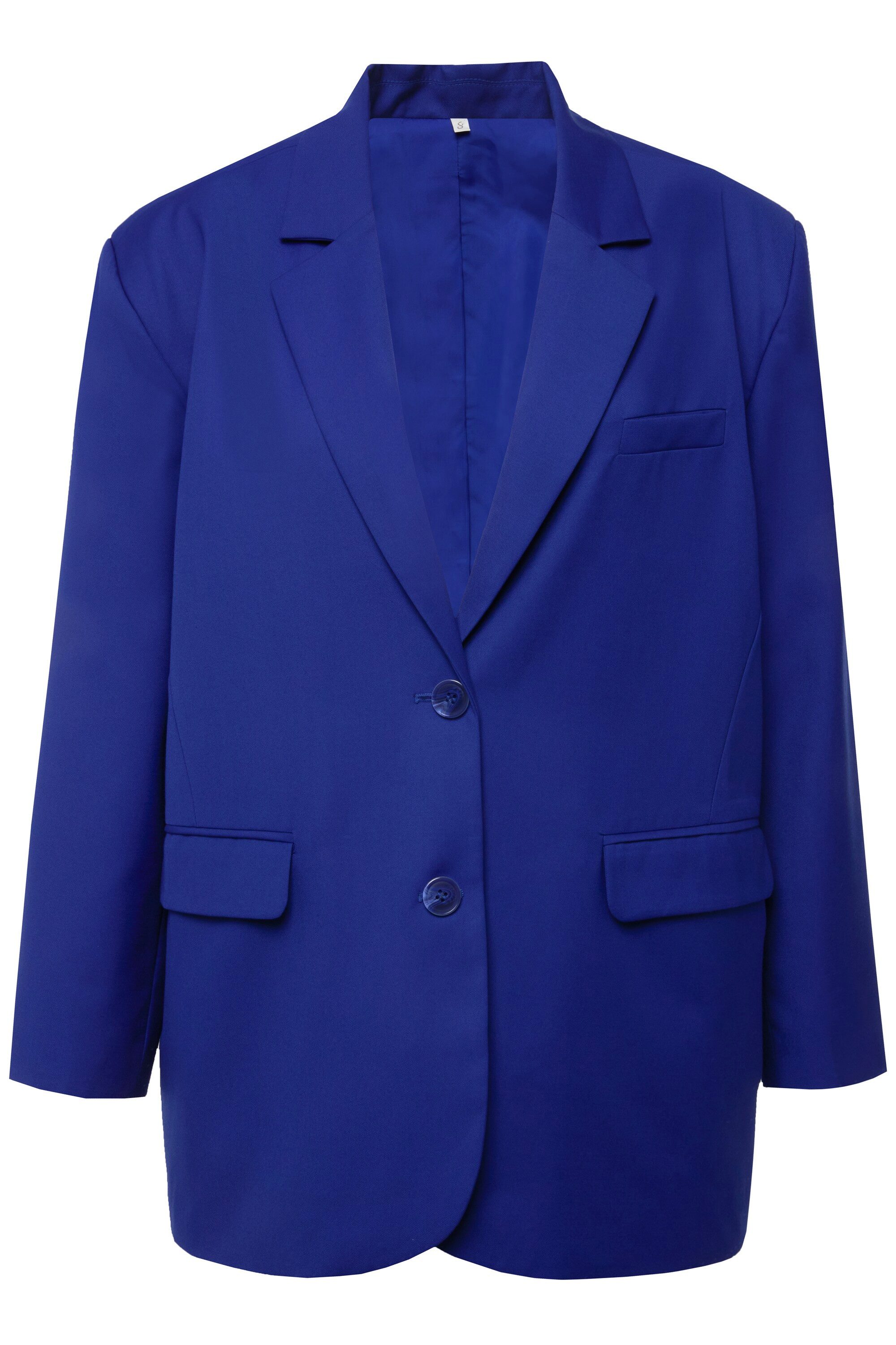Studio Untold Blusenblazer Blazer oversized Rücken-Knopfleiste Revers Langarm