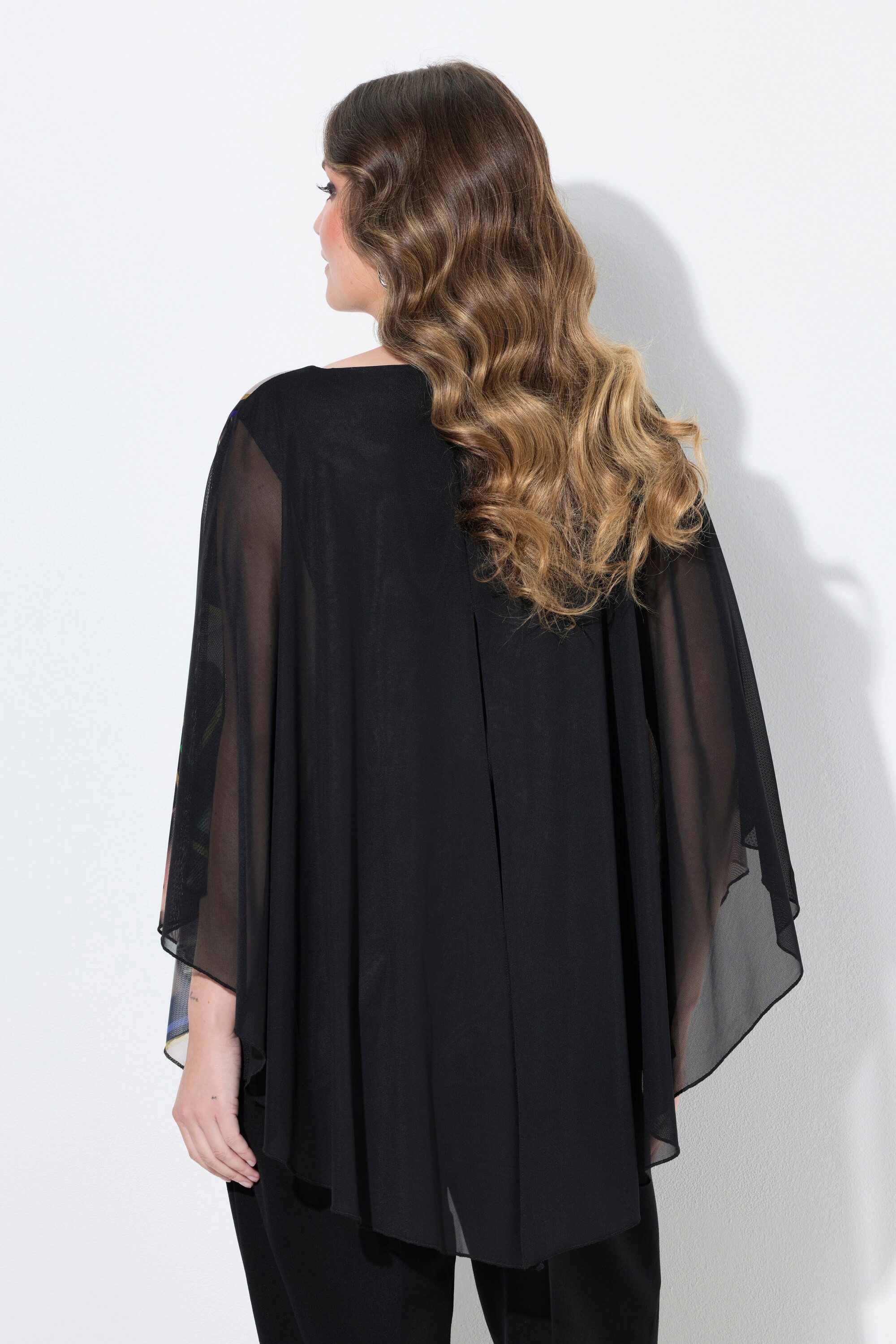 MIAMODA Longbluse Meshbluse weite Passform Frauen-Muster