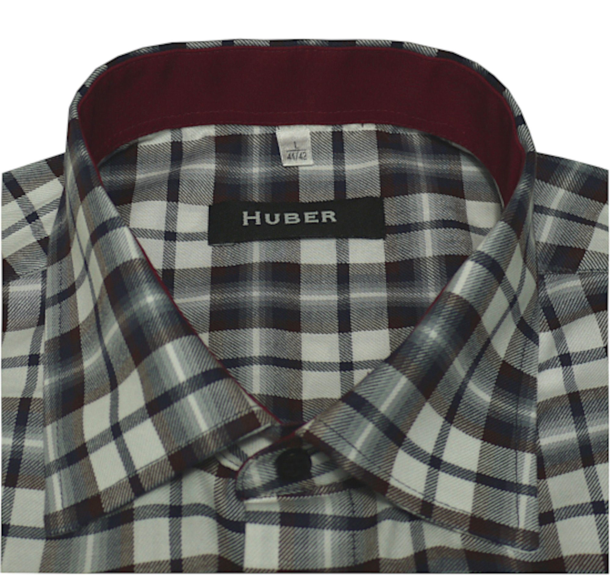 Huber Hemden Flanellhemd HU-0063 Hochwertiges Karo Hemd feiner Twill-Stoff günstig online kaufen
