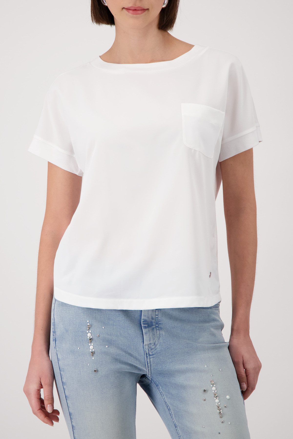 Monari Schlupfbluse mit Ziertasche