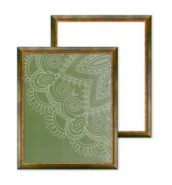 BIRAPA Einzelrahmen Bilderrahmen Palermo, (1 Stück), 20x20 cm, Grün Gold, Holz
