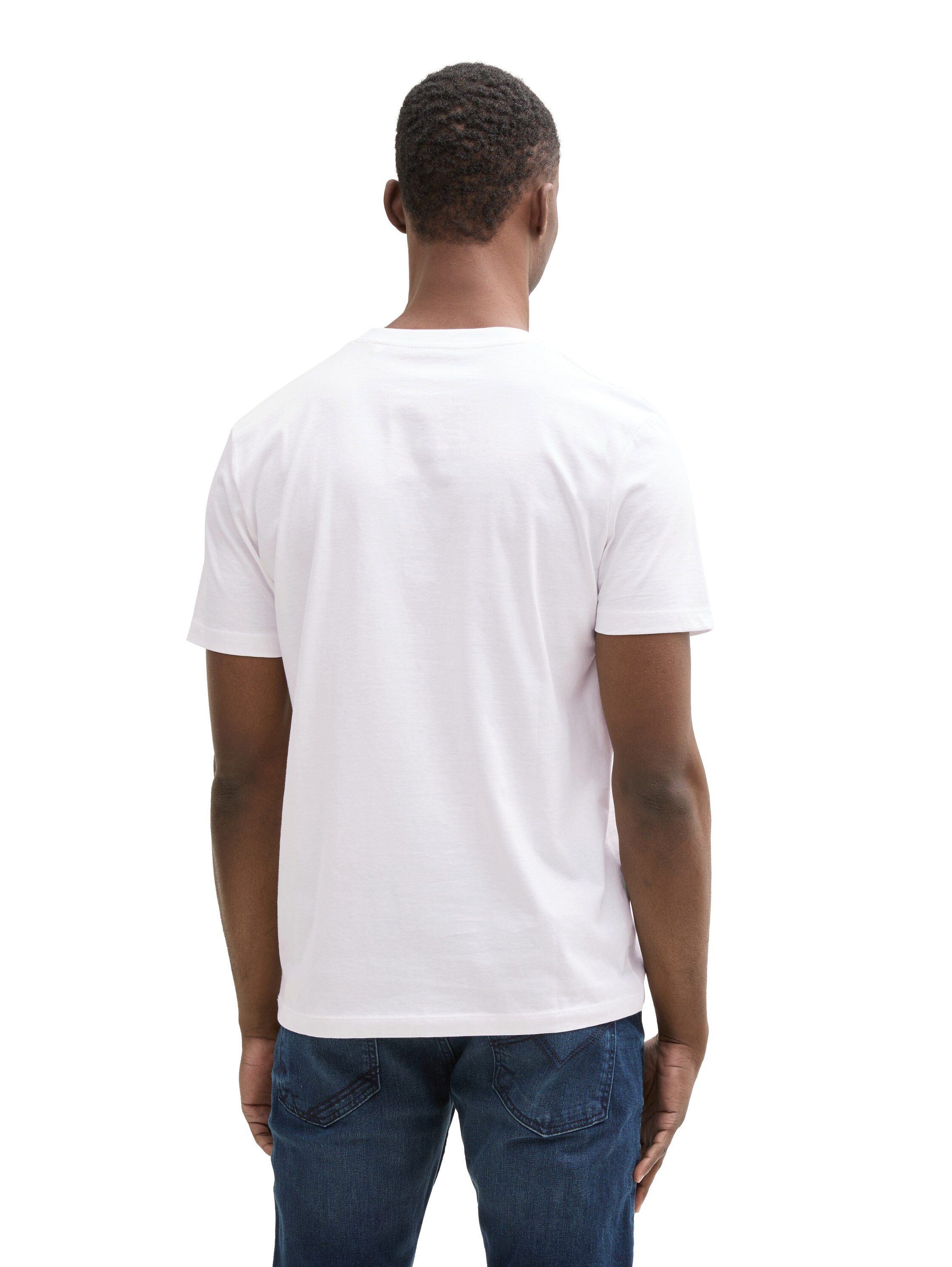 TOM TAILOR Denim T-Shirt mit verschiedenen günstig online kaufen