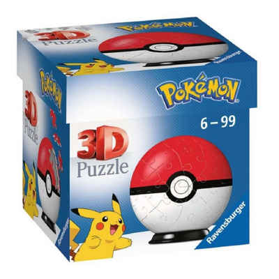 Ravensburger 3D-Puzzle Ravensburger Pokémon 3D Puzzle Pokéball Classic, Puzzleteile