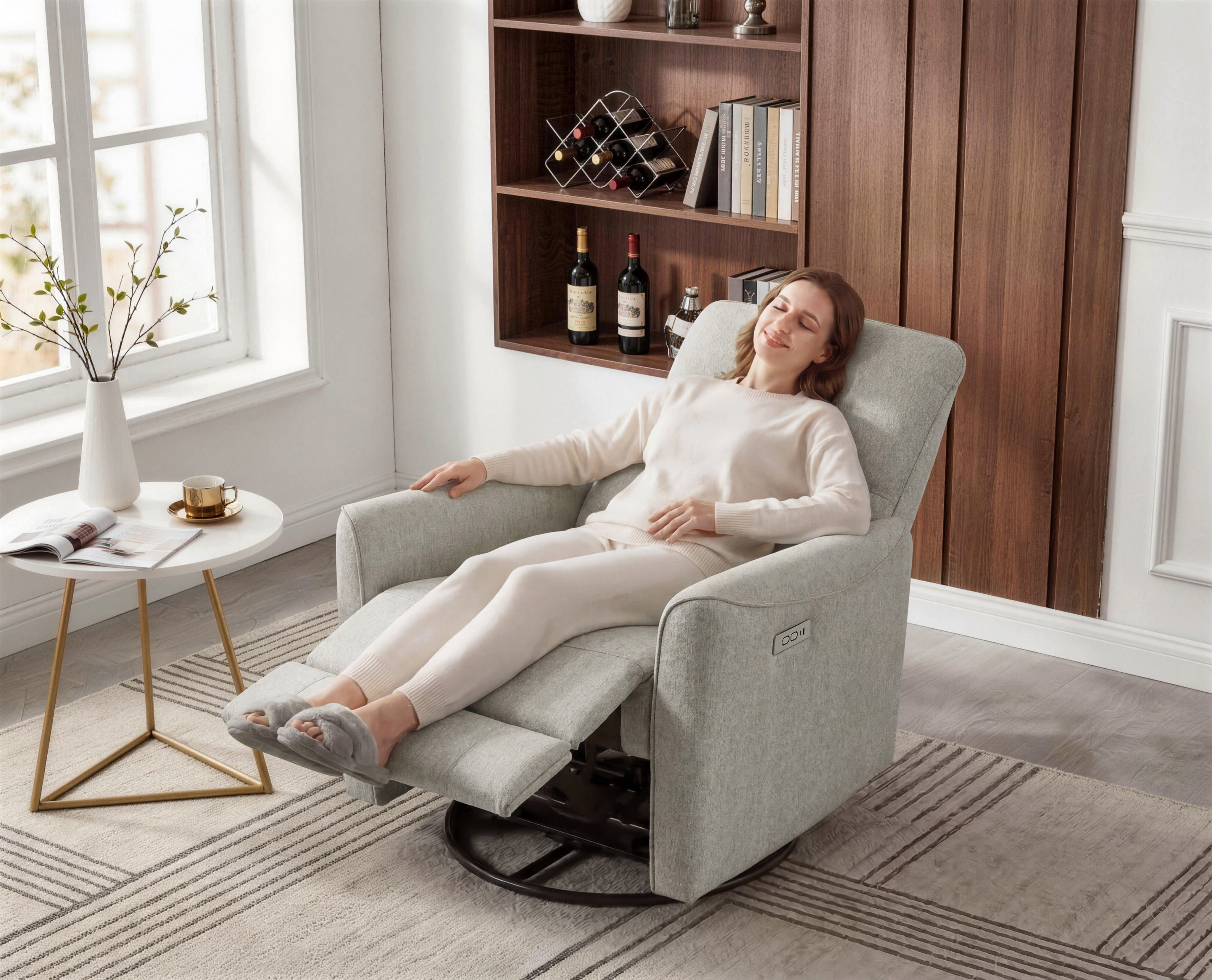 CHITA Relaxsessel (1 St), Elektrischer Funktionssessel, Fernsehsessel, OEKO-TEX®, 270° drehbar