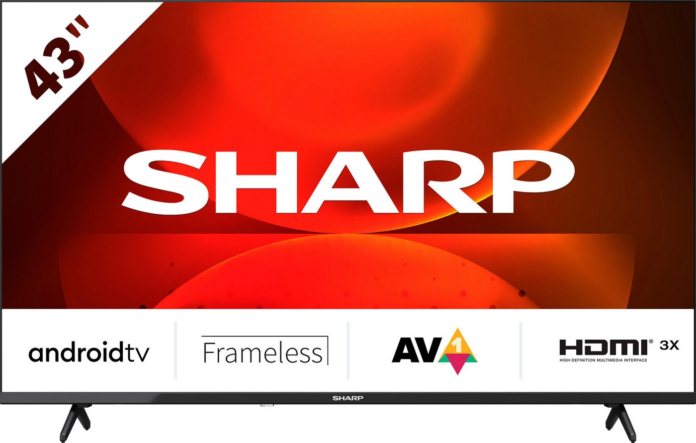Sharp 2T-C43FHx LED-Fernseher (108 cm/43 Zoll, Full HD, Android TV, Smart-TV) schwarz ! RABATT: 36.61% Sharp 2T-C43FHx LED-Fernseher (108 cm/43 Zoll, Full HD, Android TV, Smart-TV) schwarz ! RABATT: 36.61%