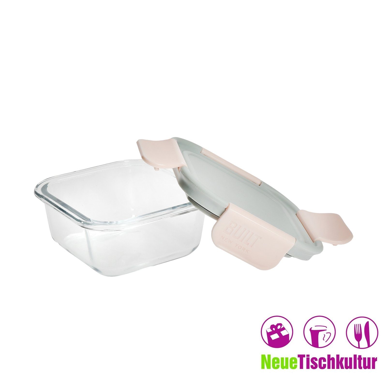 Neuetischkultur ml Mindful Kunststoff, Glas, rechteckig, (1-tlg) 300 Lunchbox Lunchbox Glas/Kunststoff,