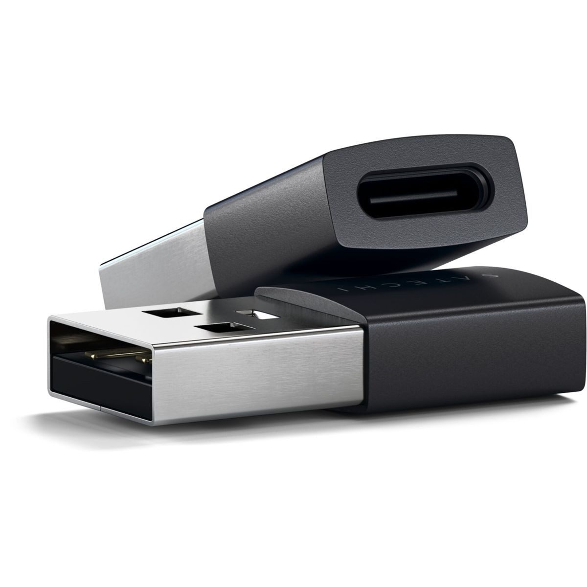 Satechi Aluminium USB-A to C Adapter 2 Pck Space Black Smartphone-Adapter