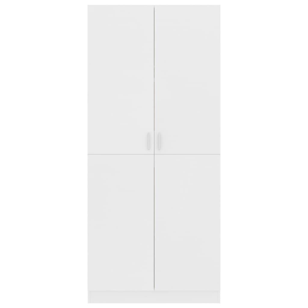 80x52x180 Weiß cm vidaXL Kleiderschrank (1-St) Holzwerkstoff Kleiderschrank