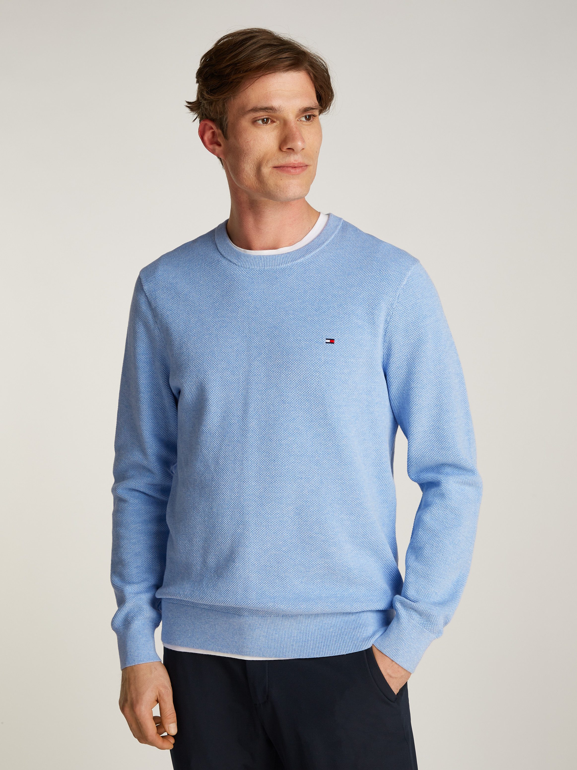 Tommy Hilfiger Rundhalspullover ESSENTIAL STRUCTURE CREW günstig online kaufen