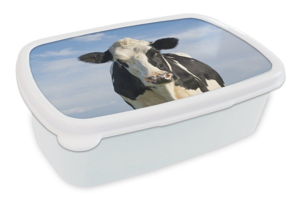 MuchoWow Lunchbox Niederlande - Kuh weiß und (2-tlg), Brotdose, für und Mädchen Brotbox Kinder Luft, Kunststoff, Erwachsene, für Jungs 