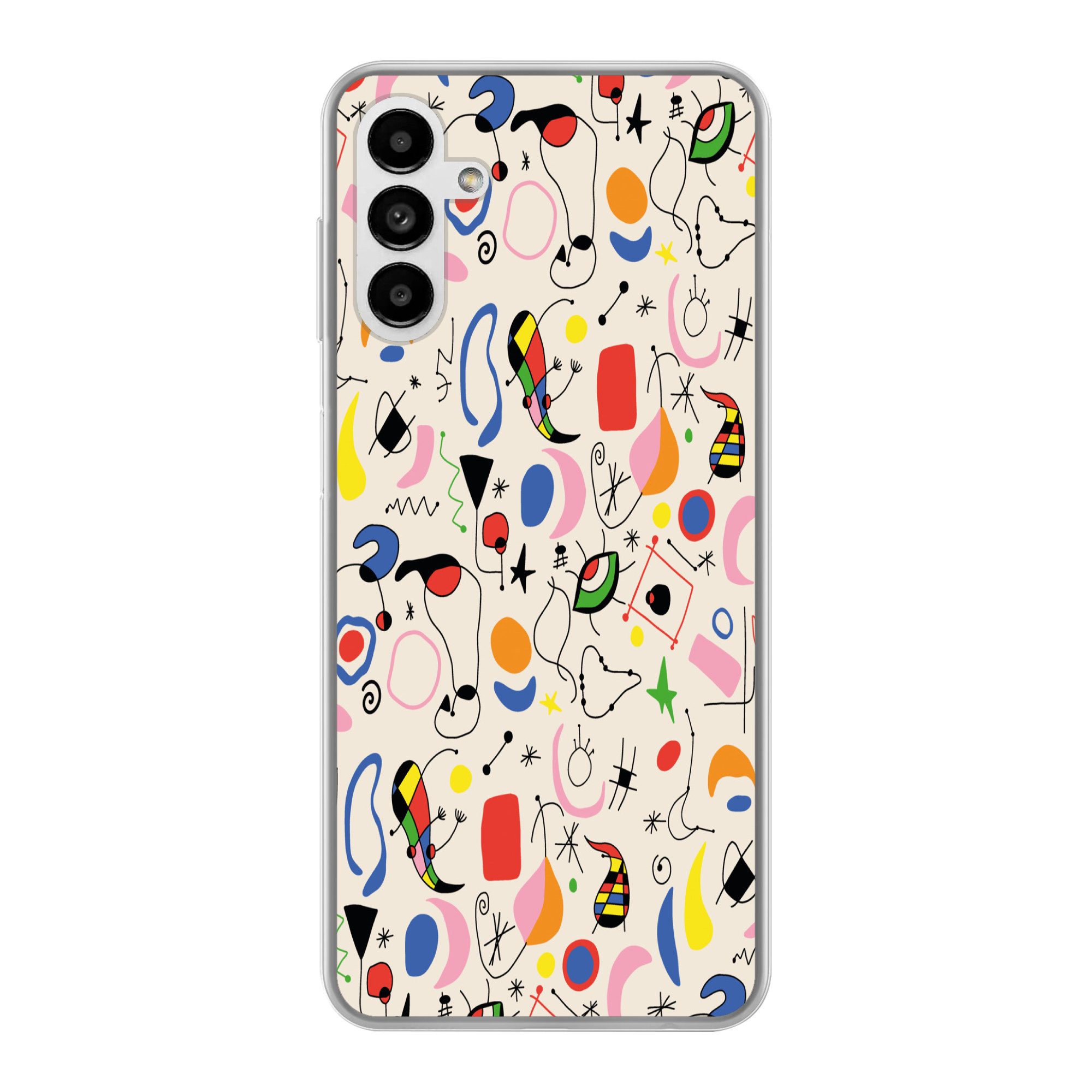 MuchoWow Handyhülle für Samsung Galaxy A04s Muster - Abstrakt - Kunst, Handy Case, Silikon, Bumper Case Dünn
