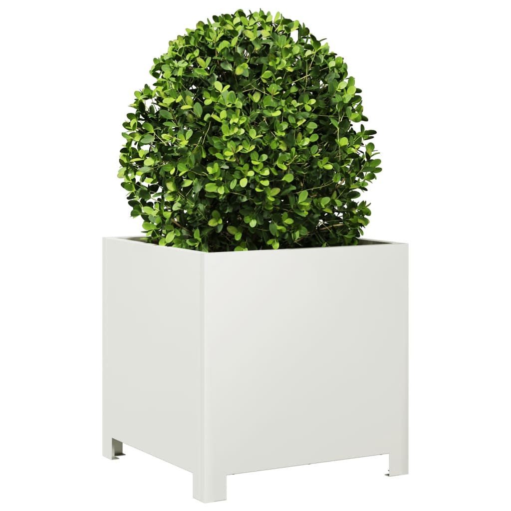 vidaXL Blumentopf Pflanzkübel Weiß 40x40x40 cm günstig online kaufen