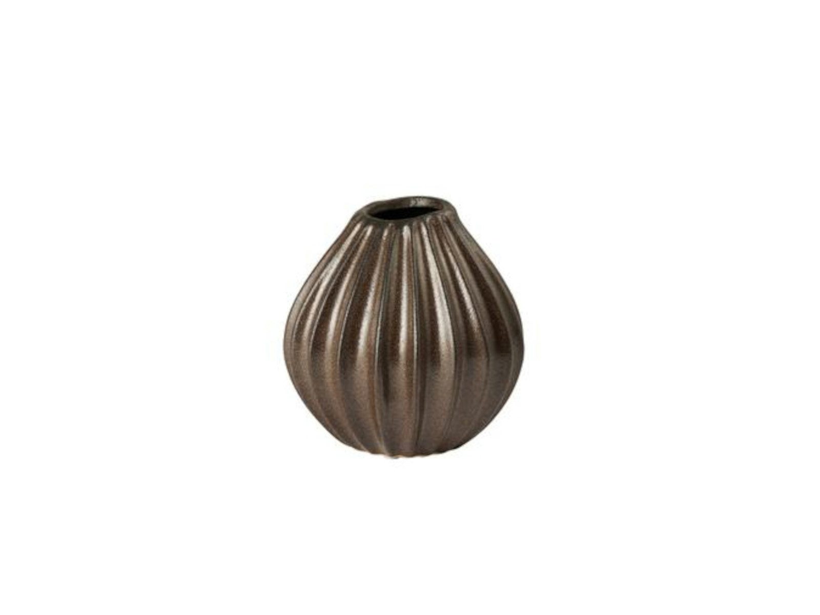 Broste Copenhagen Dekovase Wide Vase Antique Brown S 15cm (Vasen)