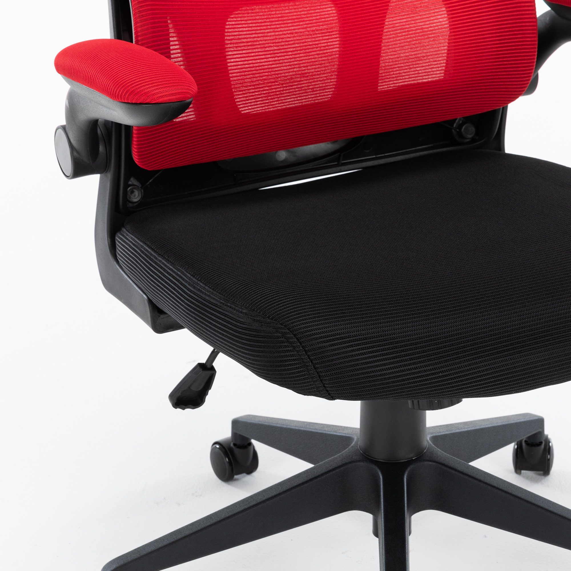 Drehstuhl mit Bruno Mesh-Optik Drehstuhl in Schwarz/Rot Stück), moderner TRISENS Rückenlehne (1 ergonomischer