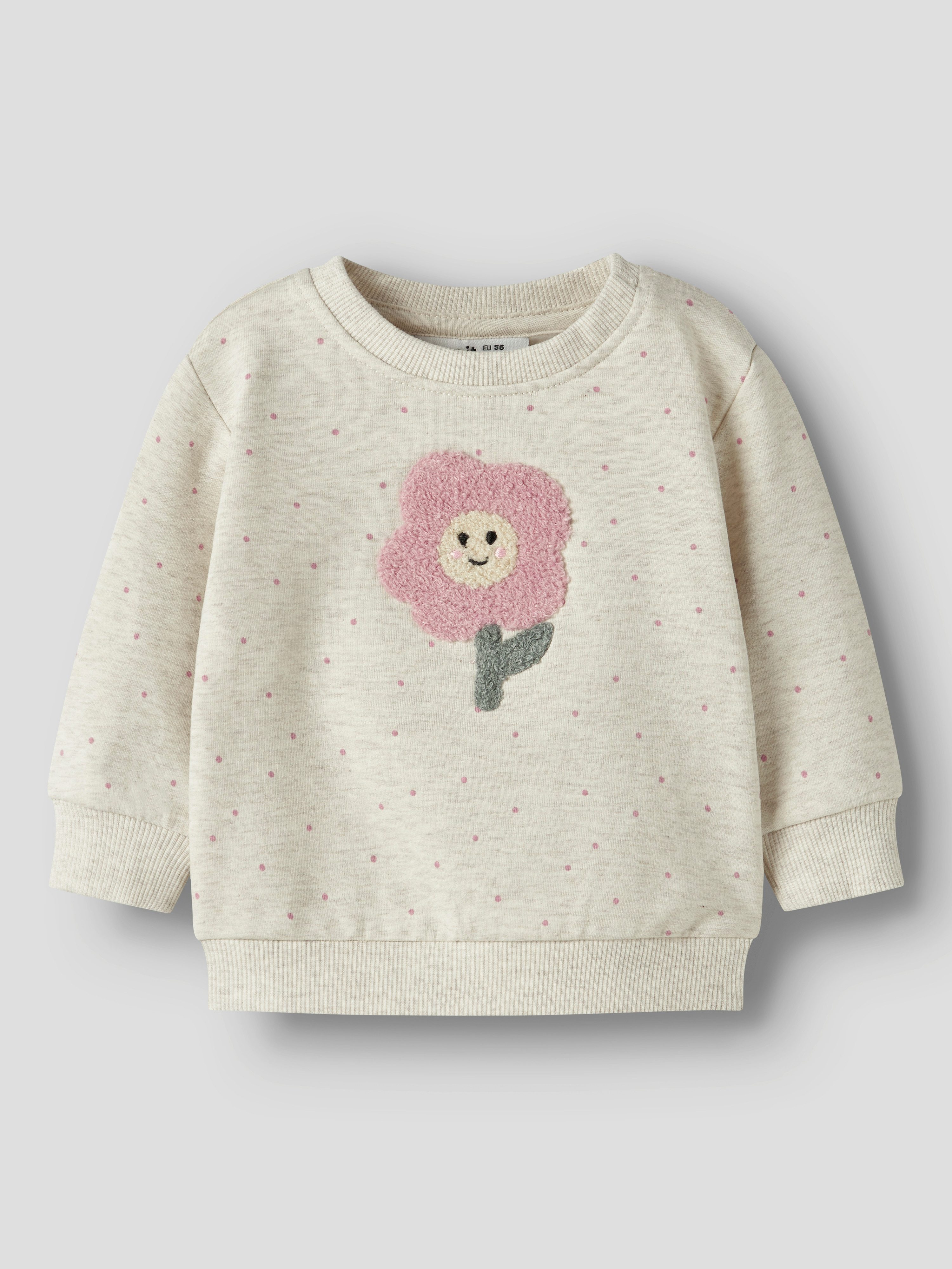 Name It Sweatshirt NBFLUELLE LS SWEAT BRU Baumwollmischung, regular fit