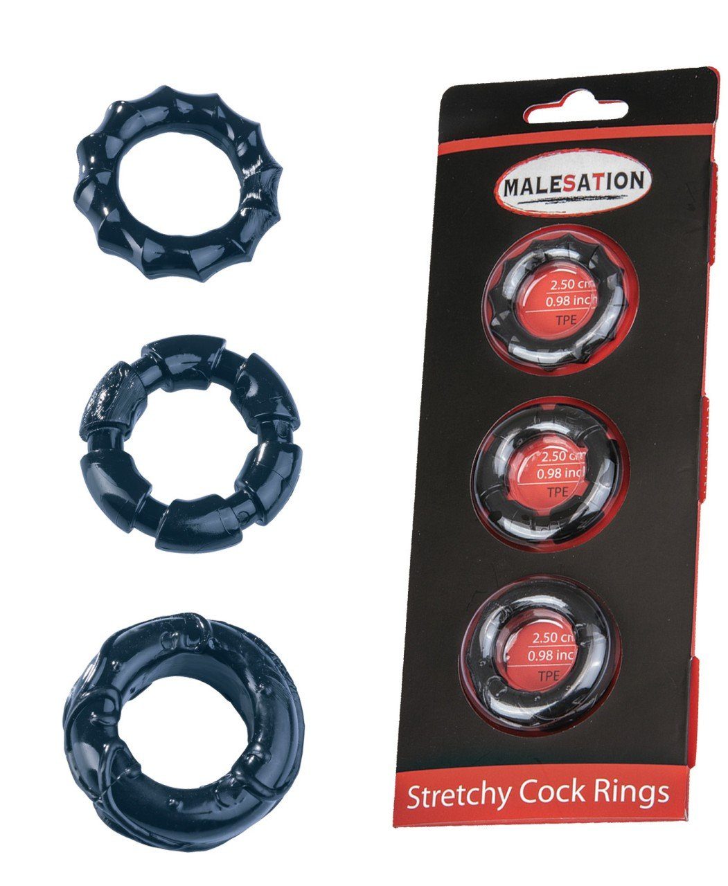 Malesation Penisring MALESATION Stretchy Cock Rings