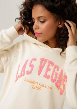 Aniston CASUAL Sweatshirt mit aufgestickter "LAS VEGAS"-Applikation - NEUE KOLLEKTION