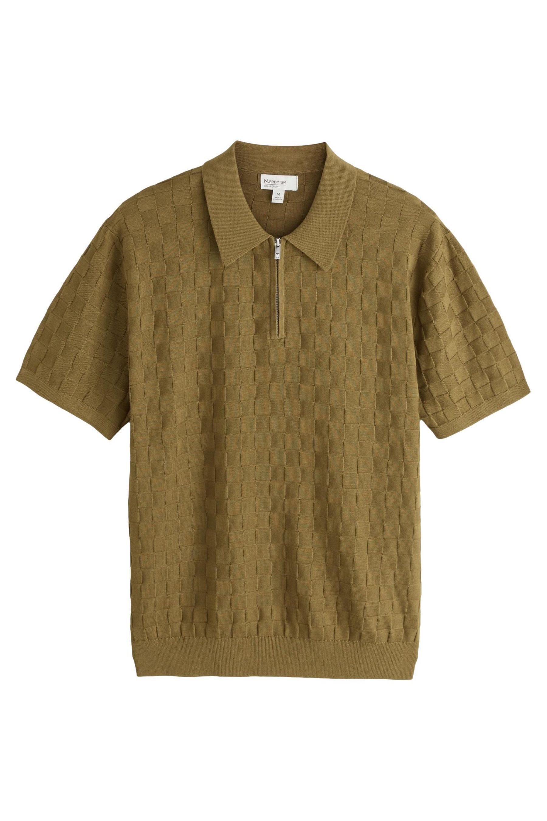 Next Poloshirt Premium Regular Fit Kurzarm-Polohemd aus Strick (1-tlg)