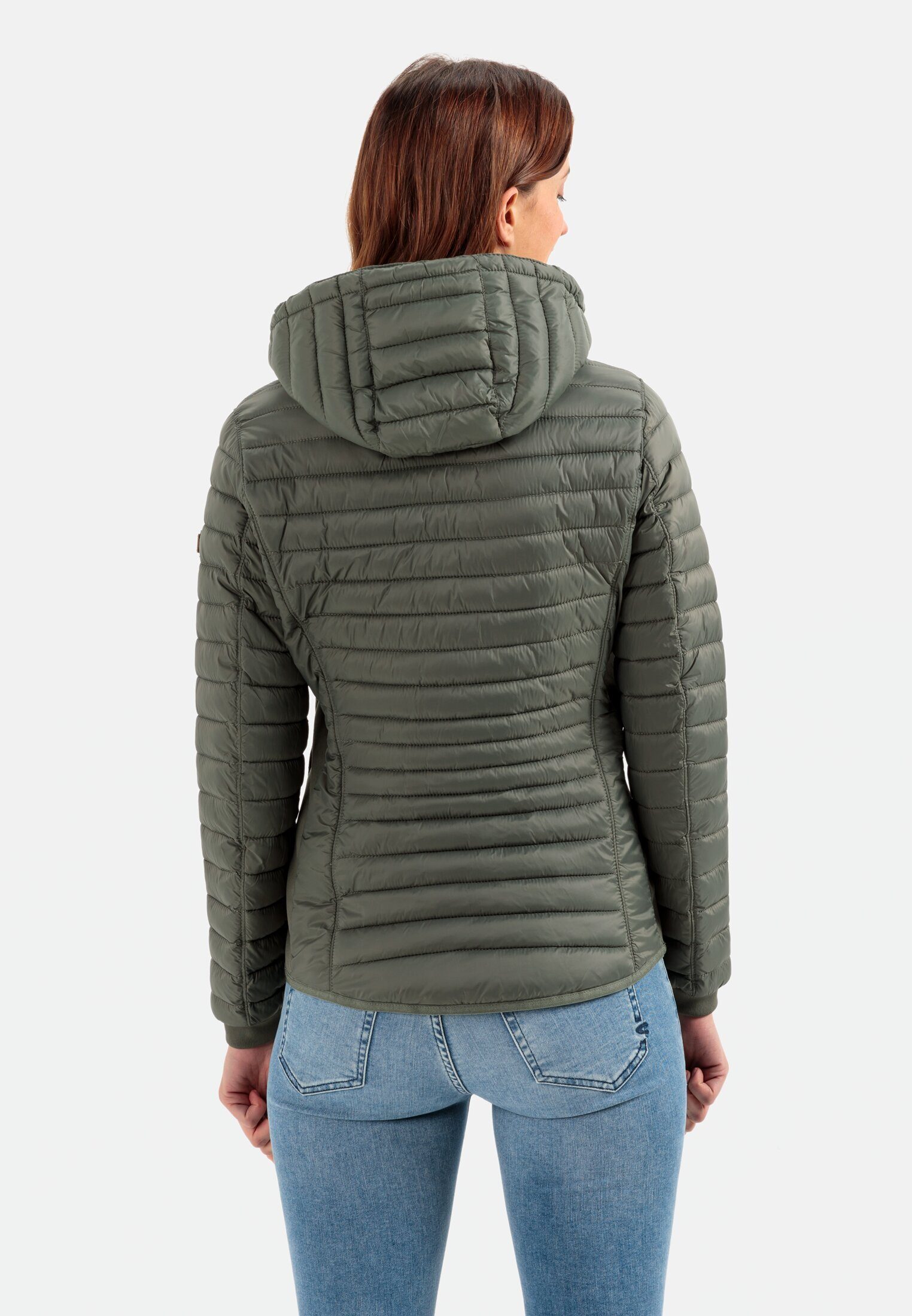 camel active Steppjacke leicht wattiert Langarm Kapuze Markenlabel günstig online kaufen