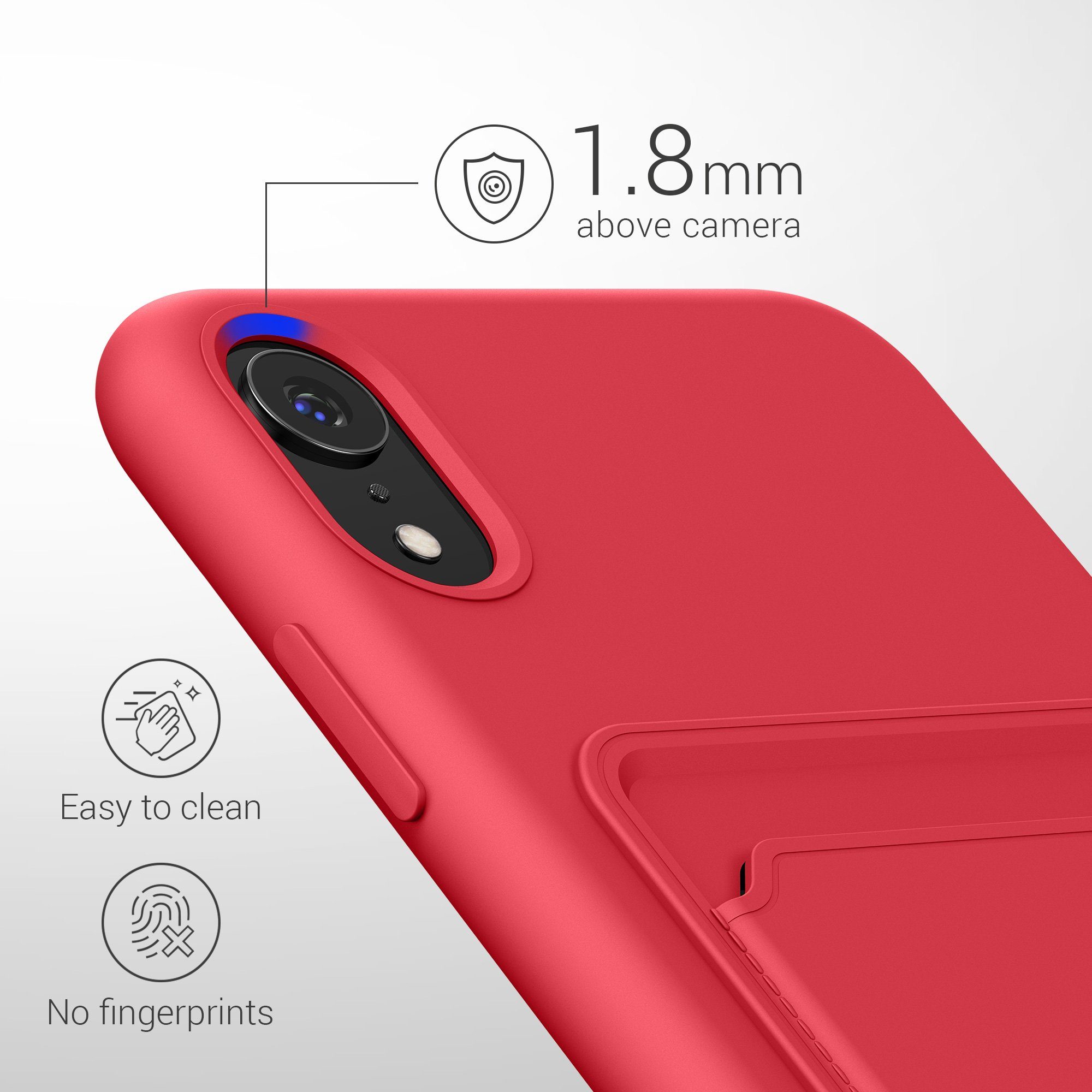 kwmobile Handyhülle Hülle für Apple iPhone XR, Handyhülle mit Fach für Karten - Handy Cover Case