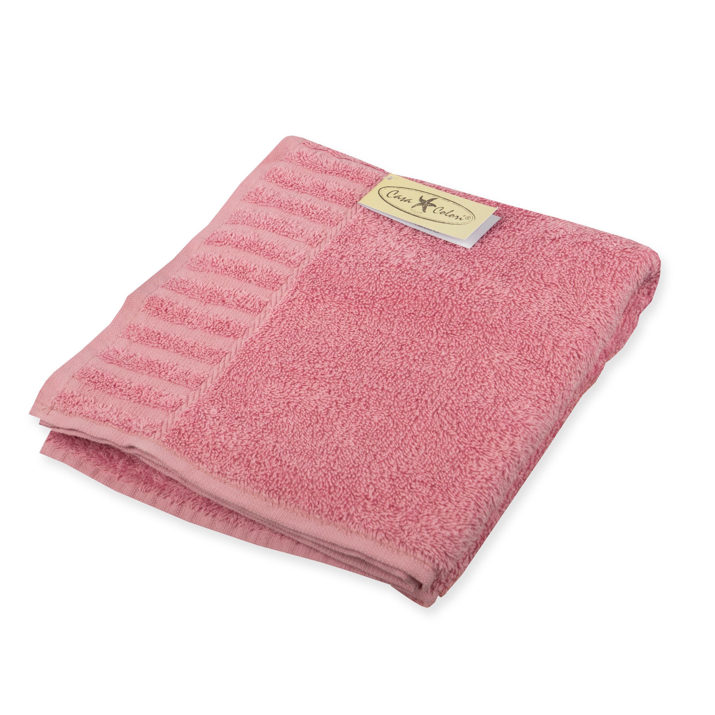 Casa Colori Handtuch Uni, Frottier (1-St), Hohe Farbbrillanz, Einfache Pflege