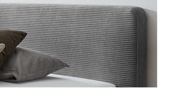 meise.möbel Holzbett Polsterbett Mattis Cord, grau, 140/160/180 x 200 cm, verschiedene