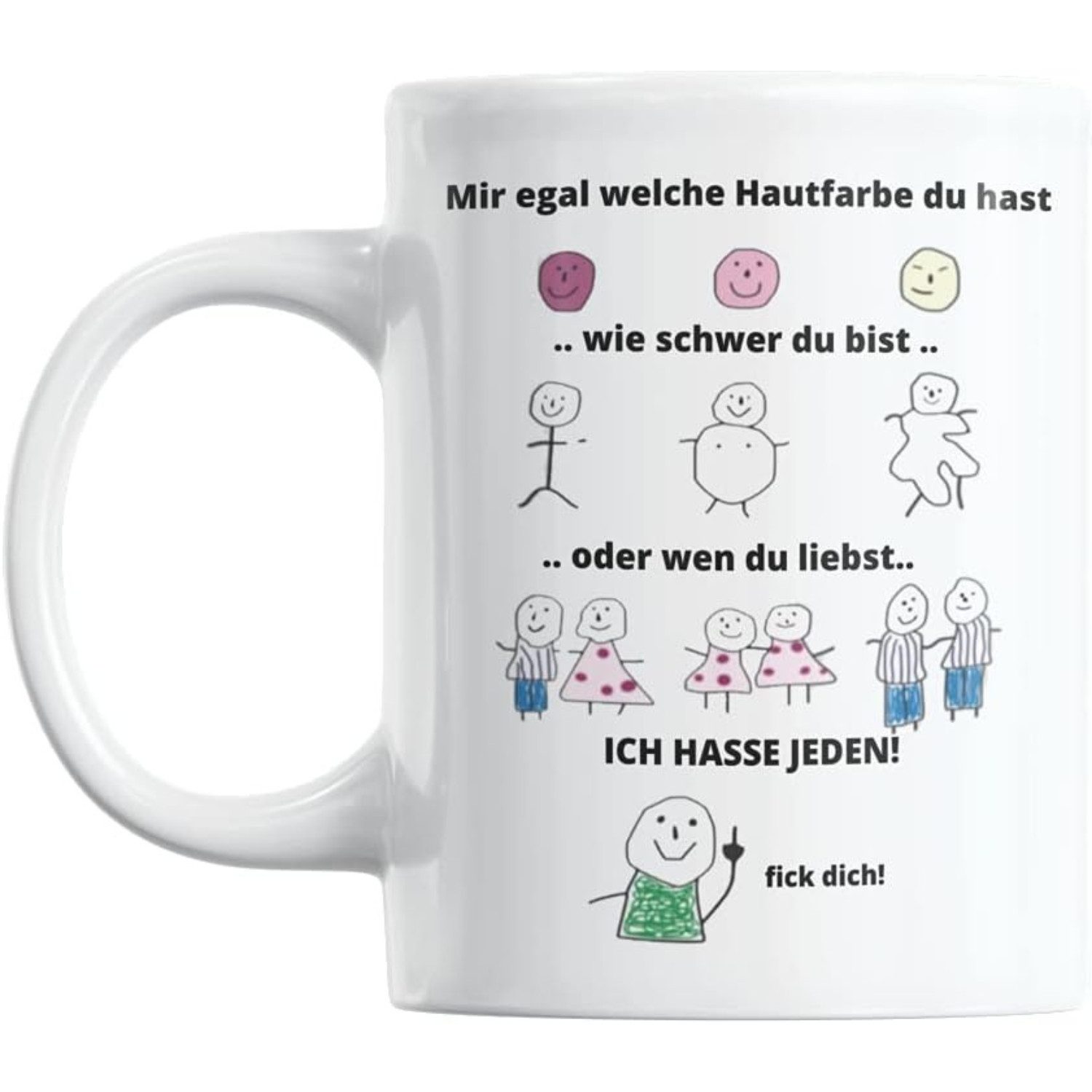 Geschenkehöhle Tasse Lustige Spruch Kaffeetasse I spülmaschinenfest & beidseitig bedruckt, 330 ml Fassungsvermögen ideal für Kaffee, Tee oder andere Heißgetränke