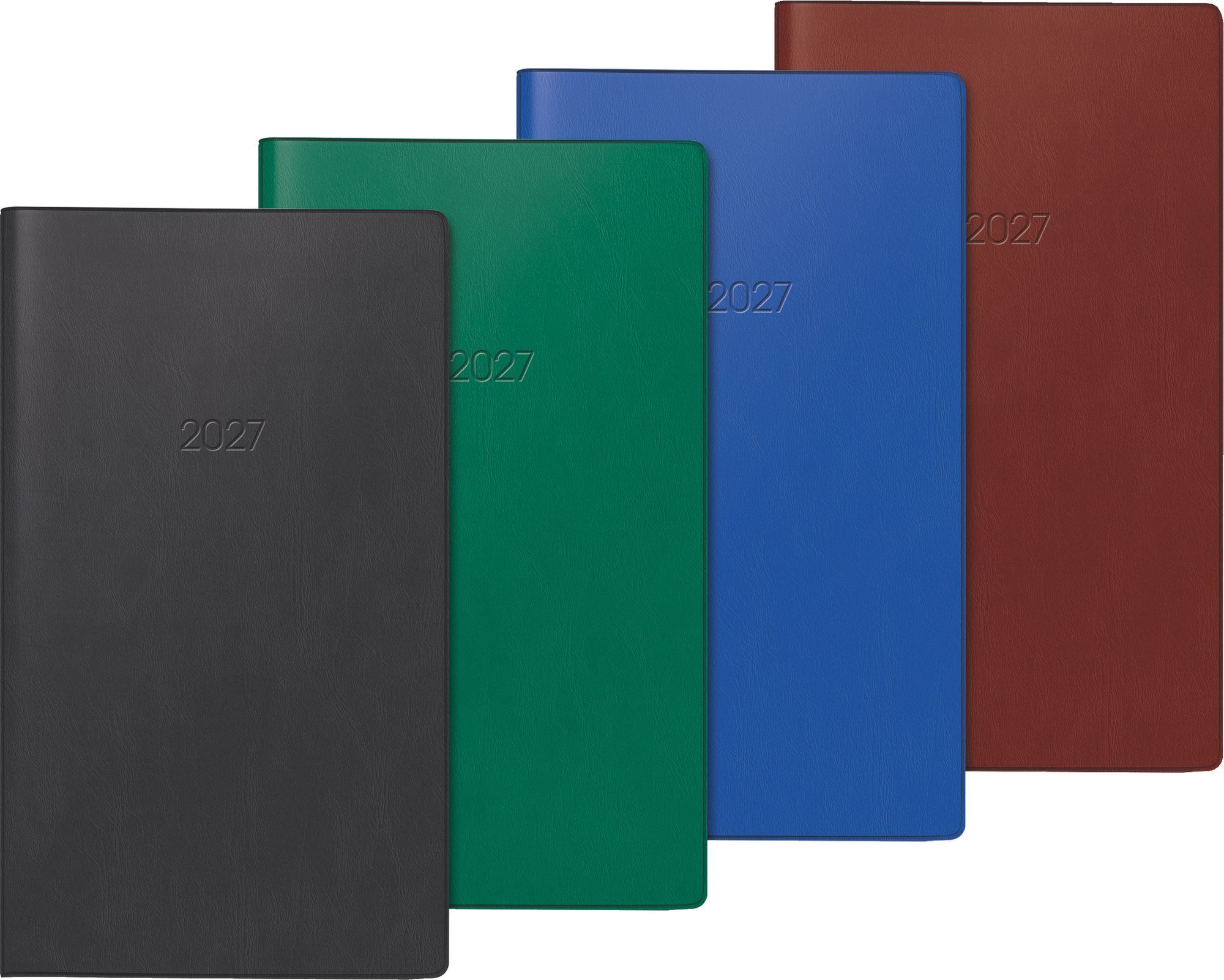 Baier & Schneider Taschenkalender Taschenkalender Mod 748 2027 A6 mit Adressheft, Leporello-Falz mit Suchklappe